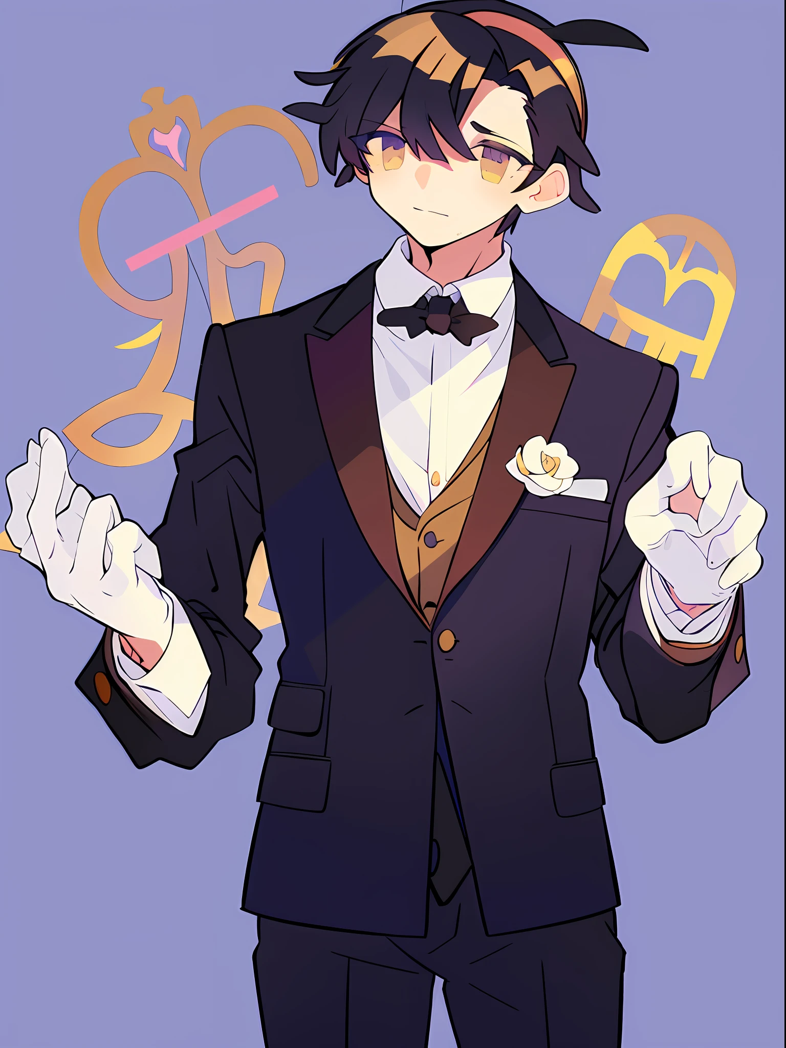 Handsome butler appears、Glamorous men's drawings (A picture featuring a handsome butler, with a glamorous and masculine vibe)