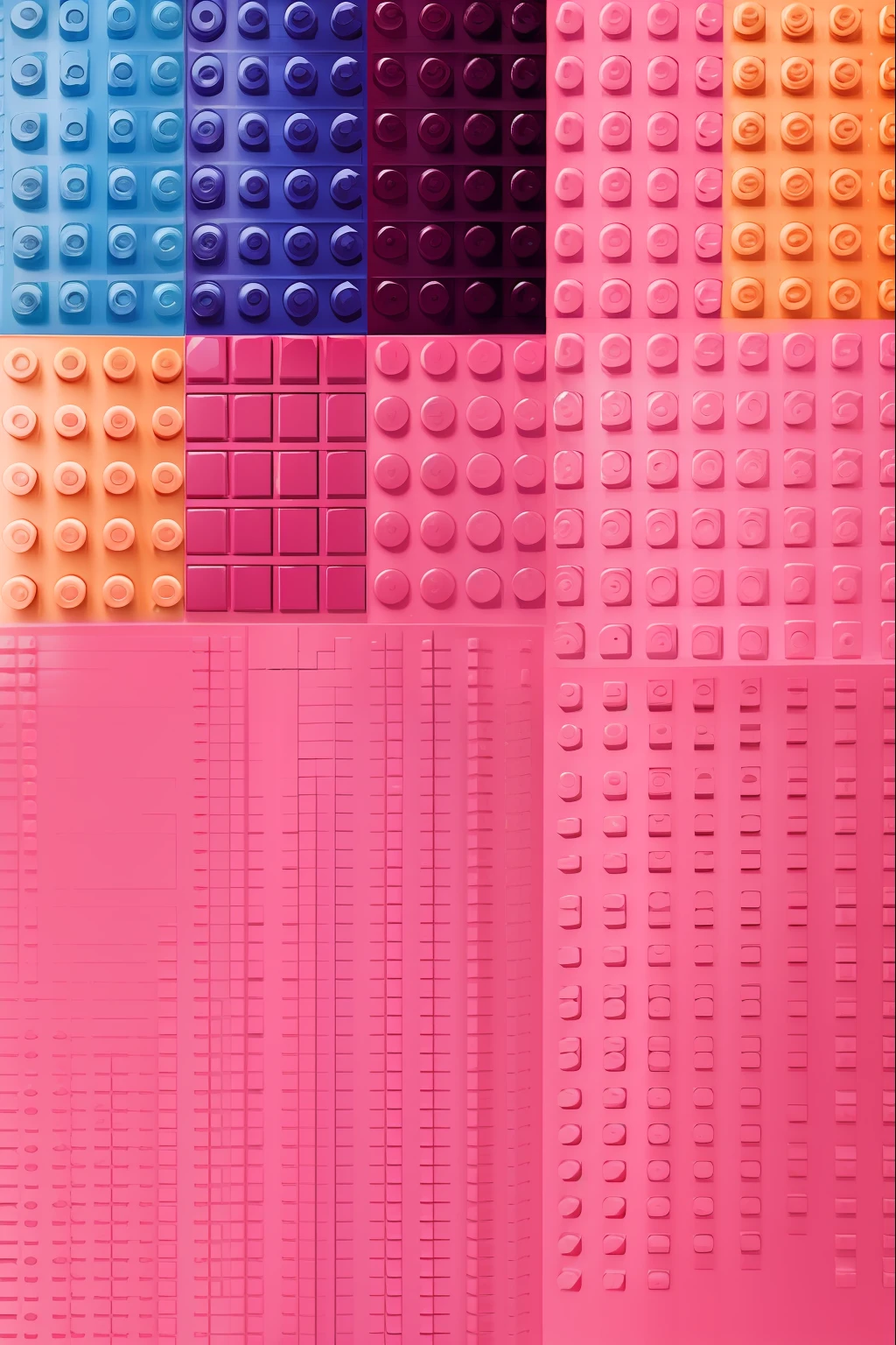 Lego Bricks Pattern, cores rosa