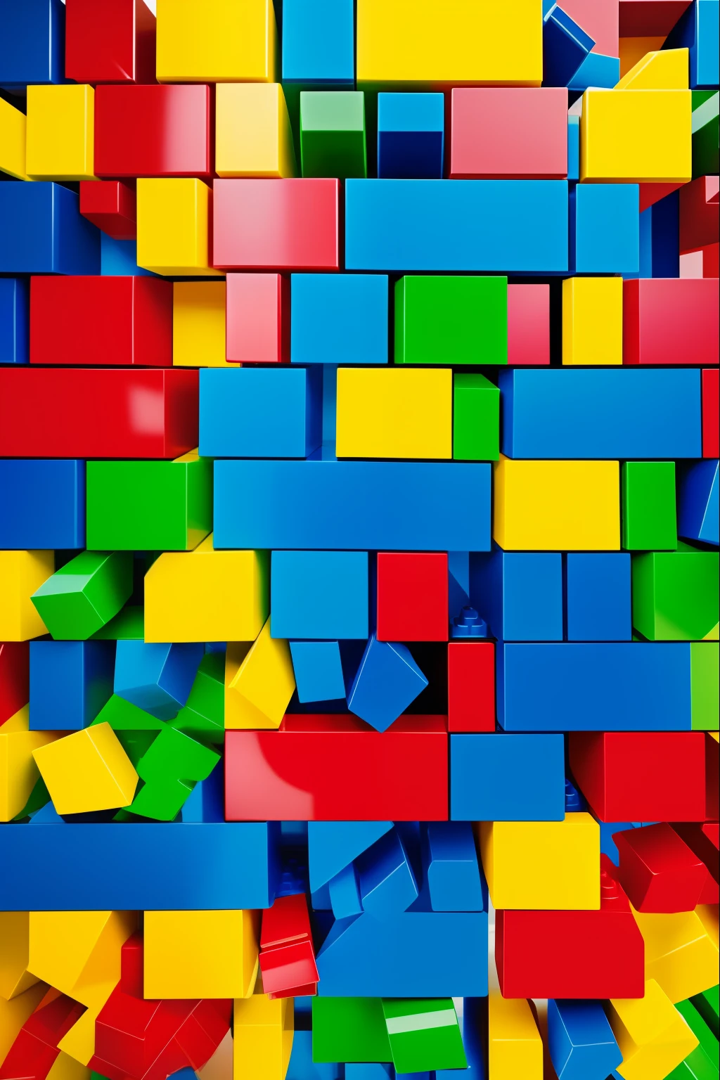 Lego Bricks pattern, cores vibrantes