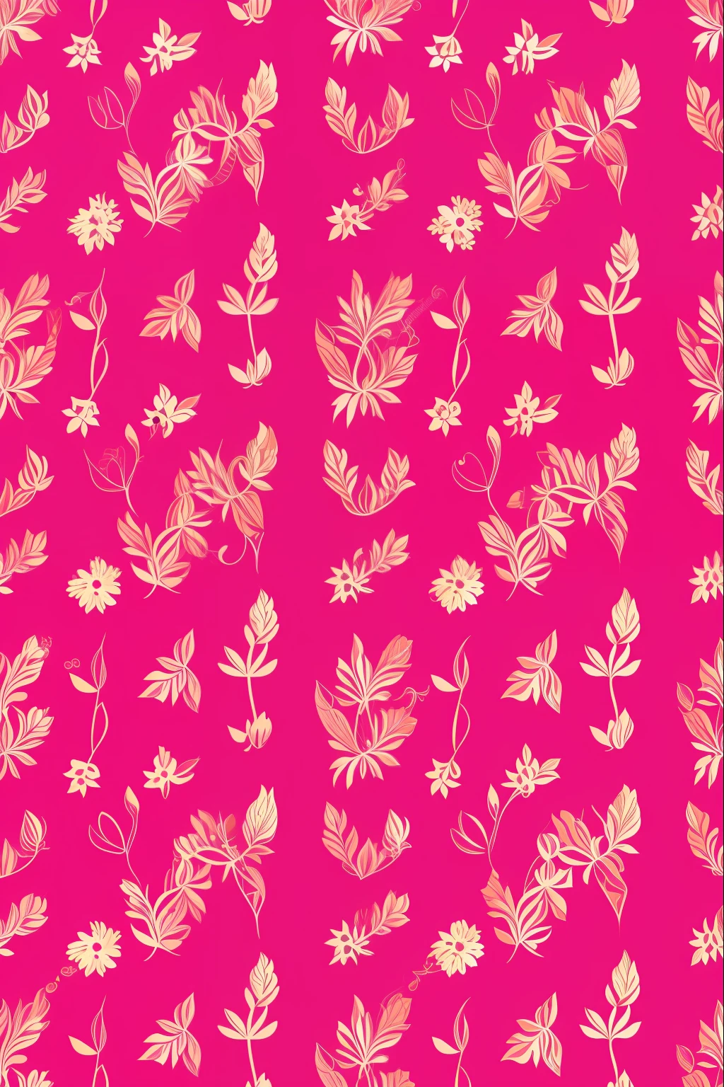 Flower pattern, cores vibantes, fundo rosa