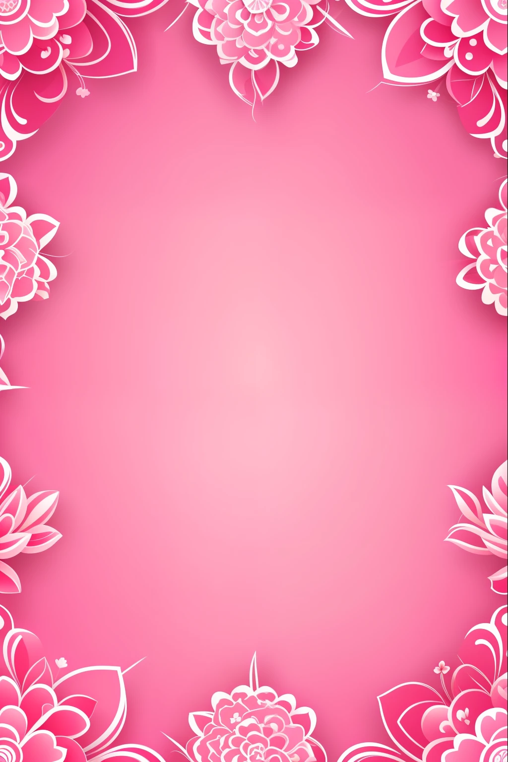 Flower pattern, cores vibantes, fundo rosa