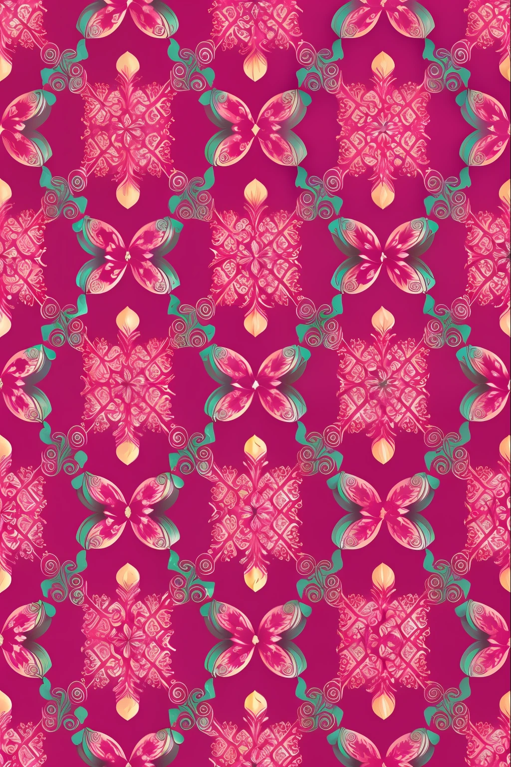jewelry pattern, cores vibantes, Fundo rosa