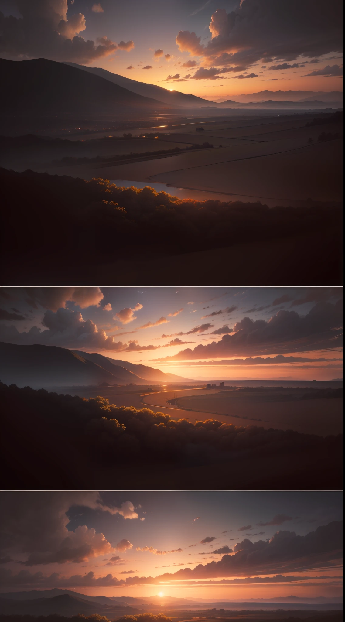 highres, imagination, (realistic), clear skies, composition, sunset, (hdr:1.5), outdoors, intricate details,