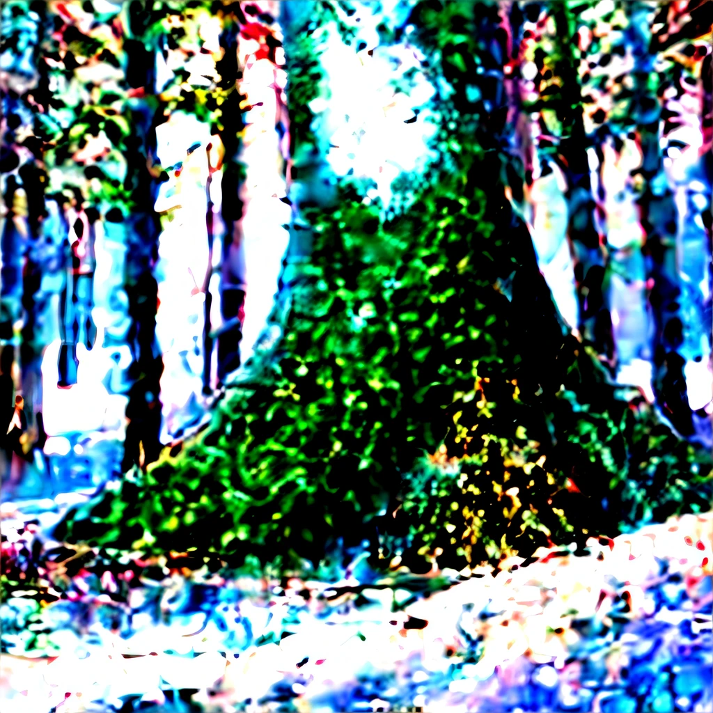 There is a big tree in a snowy forest,There is a big hole in the tree