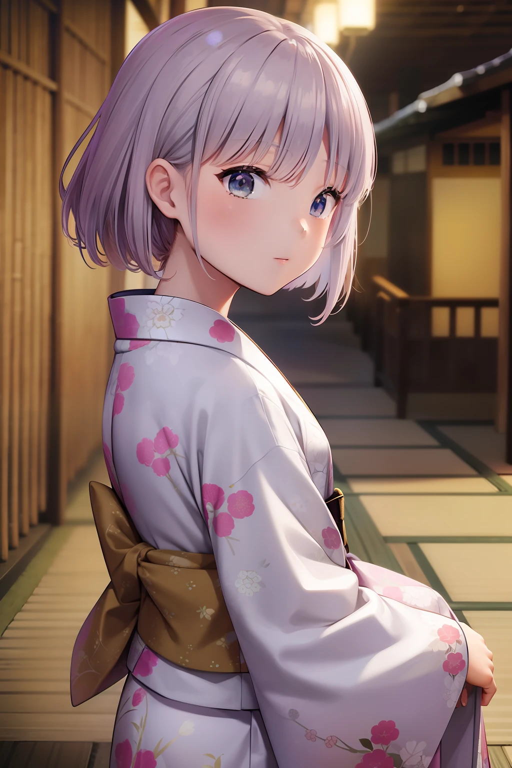 Japan Anime、Tanabata、Yukata girls、20yr old、Muska、bamboo grass、veranda
