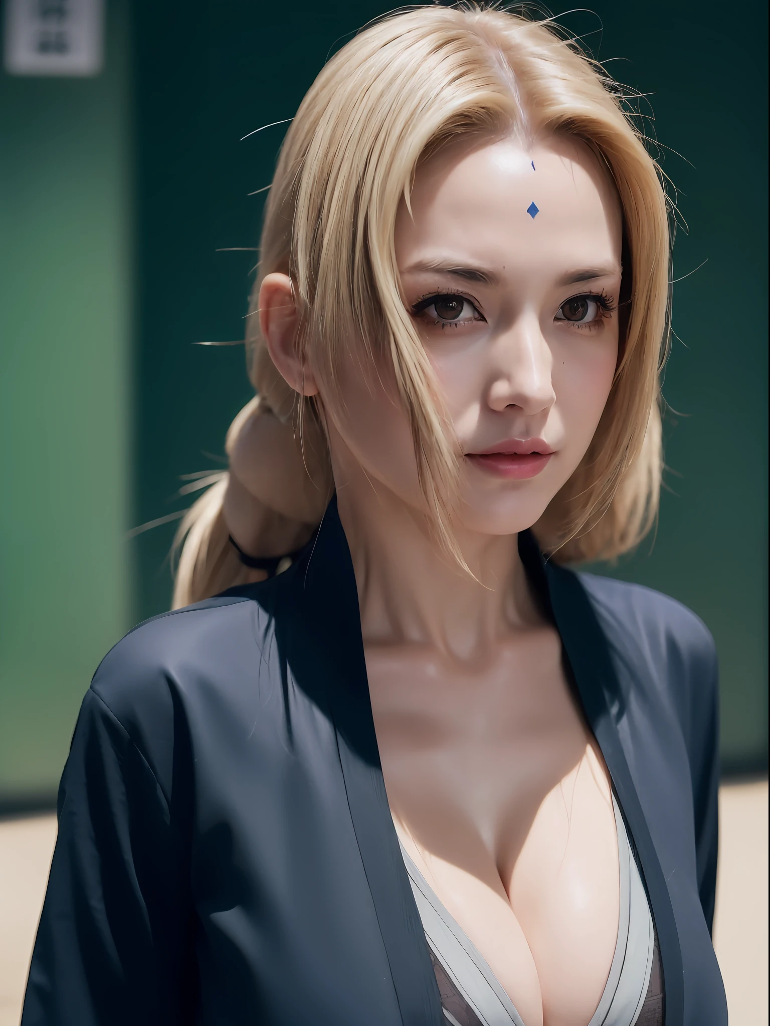 (Best Quality, 8k, 32k, Masterpiece, UHD:1.3), (Tsunade senju:1.3), big boobs, Perfect Body, Ultra Detailed Face, Detailed Lips