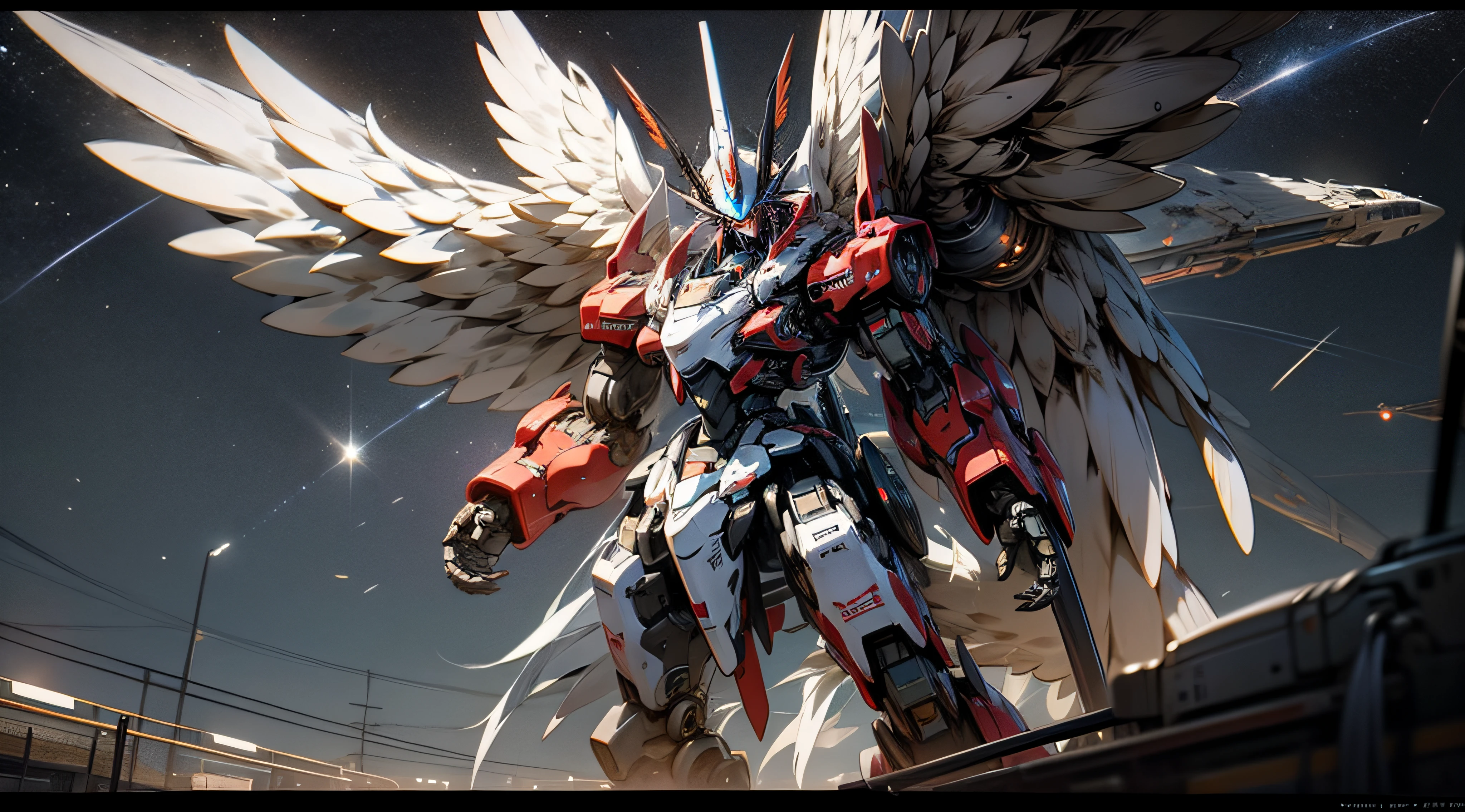 giant mecha robot，Wings，Skysky，starrysky，Technologie
