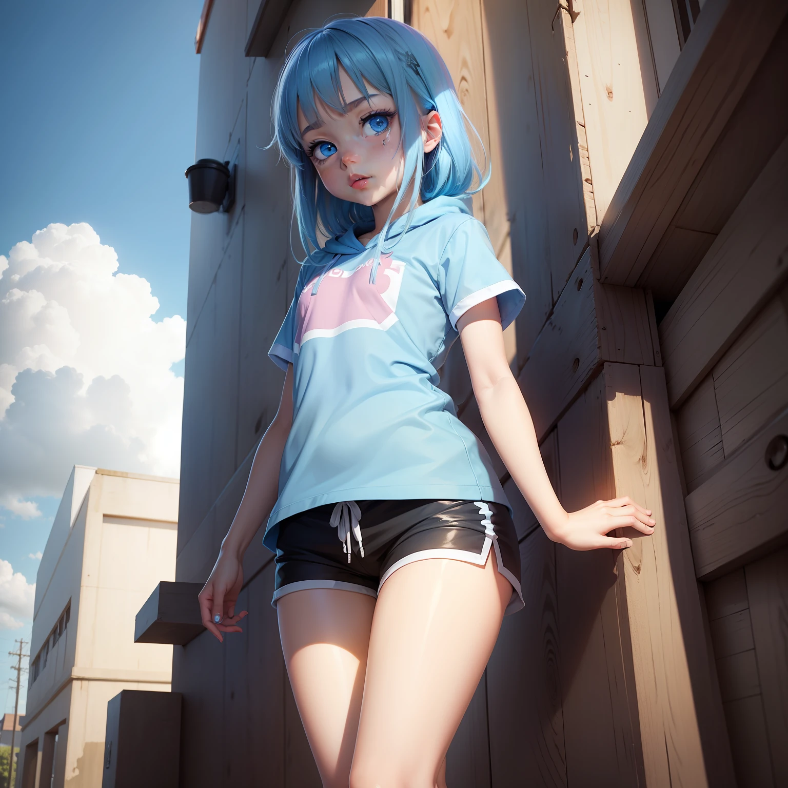 Shorts blue eyes loli