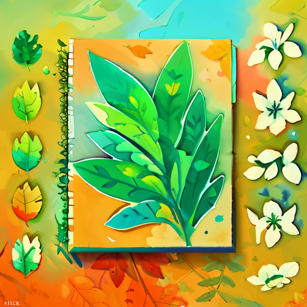 wowtexture of thick gouache painting of leaves, organic and stylized shapes, volumetrics, 3d painted game assets, masterpiece, perfection, high resolution, cartoon foliage