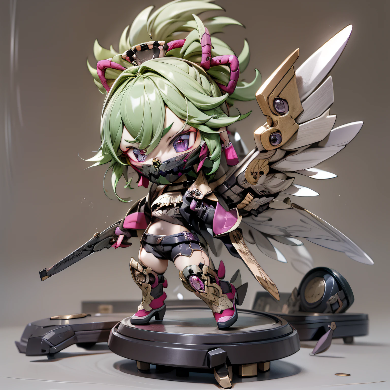 blink, chibi, Complete broker, Mega Mini, The body is steel......................................, Metal., The legs are steel......................................, Metal., My favorite cat ears, The wings are steel......................................, Metal., The gun is metal steel.......................................,Rail Gun