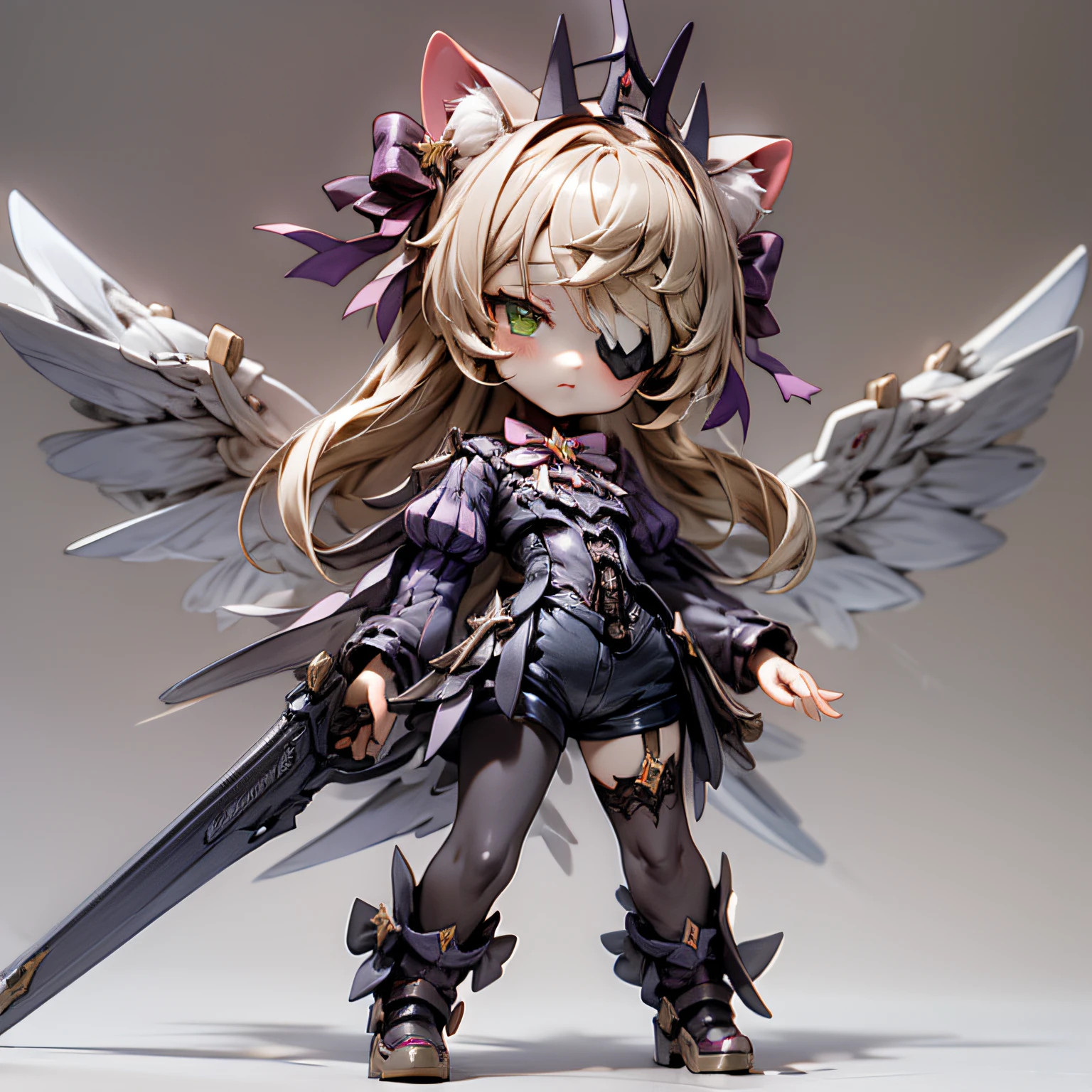 blink, chibi, Complete broker, Mega Mini, The body is steel......................................., Metal., The legs are steel......................................., Metal., My favorite cat ears, The wings are steel......................................., Metal., The gun is metal steel........................................,Rail Gun