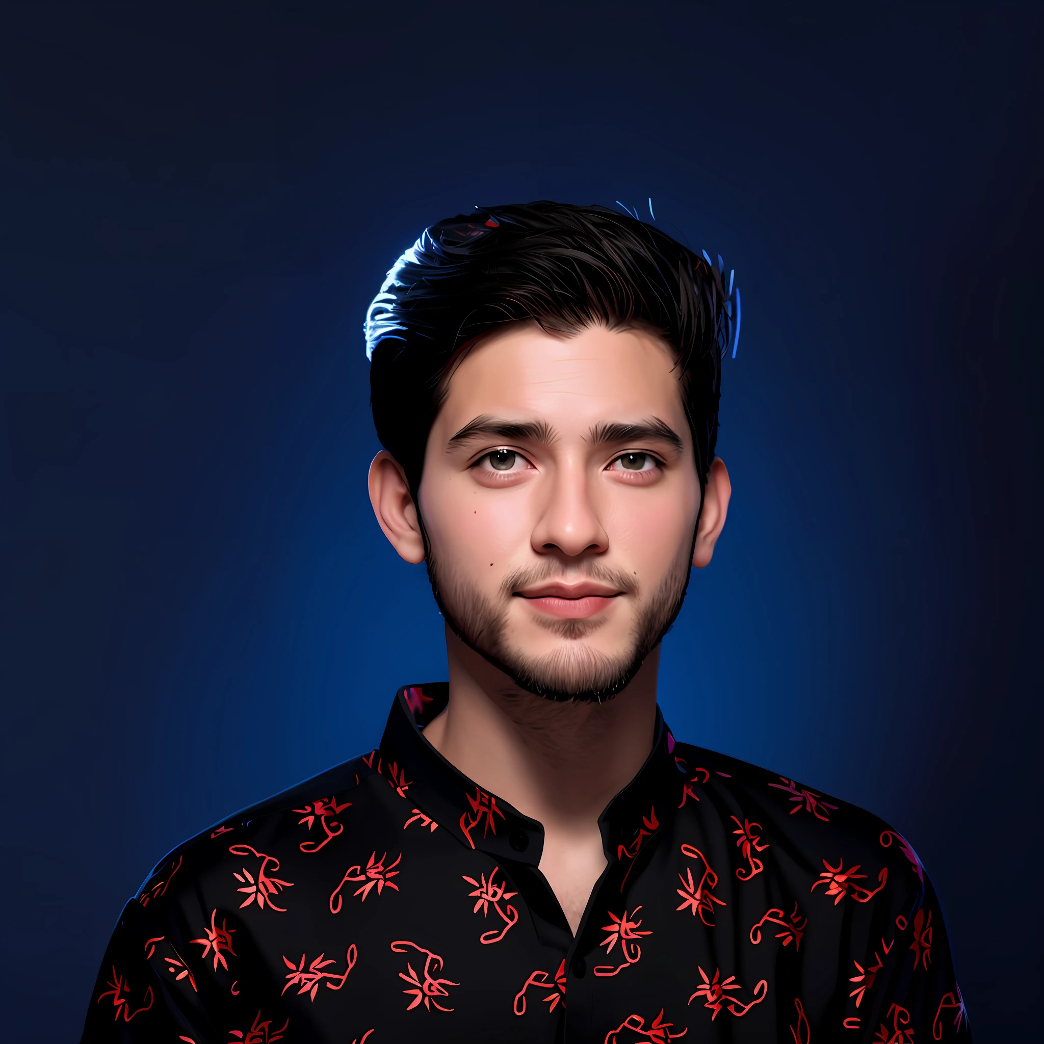 , very clear picture, clean image, black background with red and blue light 8k ultra hd handsome boy realistic faces