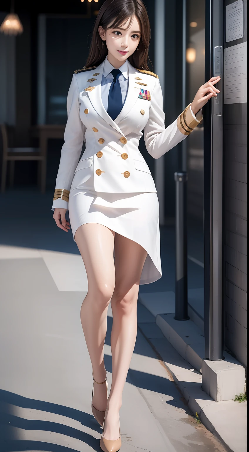 (RAW photos,HighestQuali),(dynamicposes),Full body like,The uniform of a flight attendant,(realisticlying,realisticlying:1.3),HighestQuali,tmasterpiece,Very fine and beautiful,highly detailed,CG,unified,2k wallpaper,Wonderful,beautifuldetails,tmasterpiece,HighestQuali,Extremely detailed Cg Unity 8K wallpaper,,