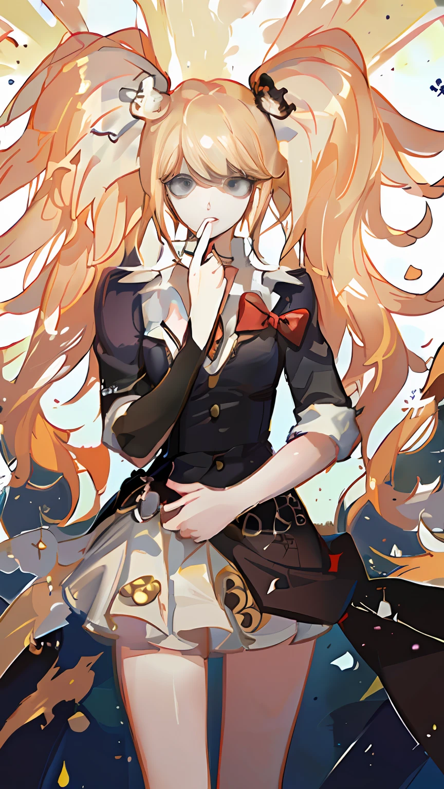 (2.5D), (Face Details: 1.4), Junko Enoshima, Authoritative Anime, Art Station, Nguyen Jiahe Art Germ, Light and Shadow Art, Beauty, Exquisite Facial Features, Art Atmosphere)), (Feminine, Fantasy Illustration, Pancheng Wei, Epic, Phoenix Bell, Top Shot, Exquisite Character Art), (Dragon, Exquisite, CG Society), ( Gorgeous tones, orange tones), (advanced light, contrast, strong deep shadows), (aesthetic, pure beauty), (perfect, detailed and well equipped), (simple line art, echoes of light and shadow).