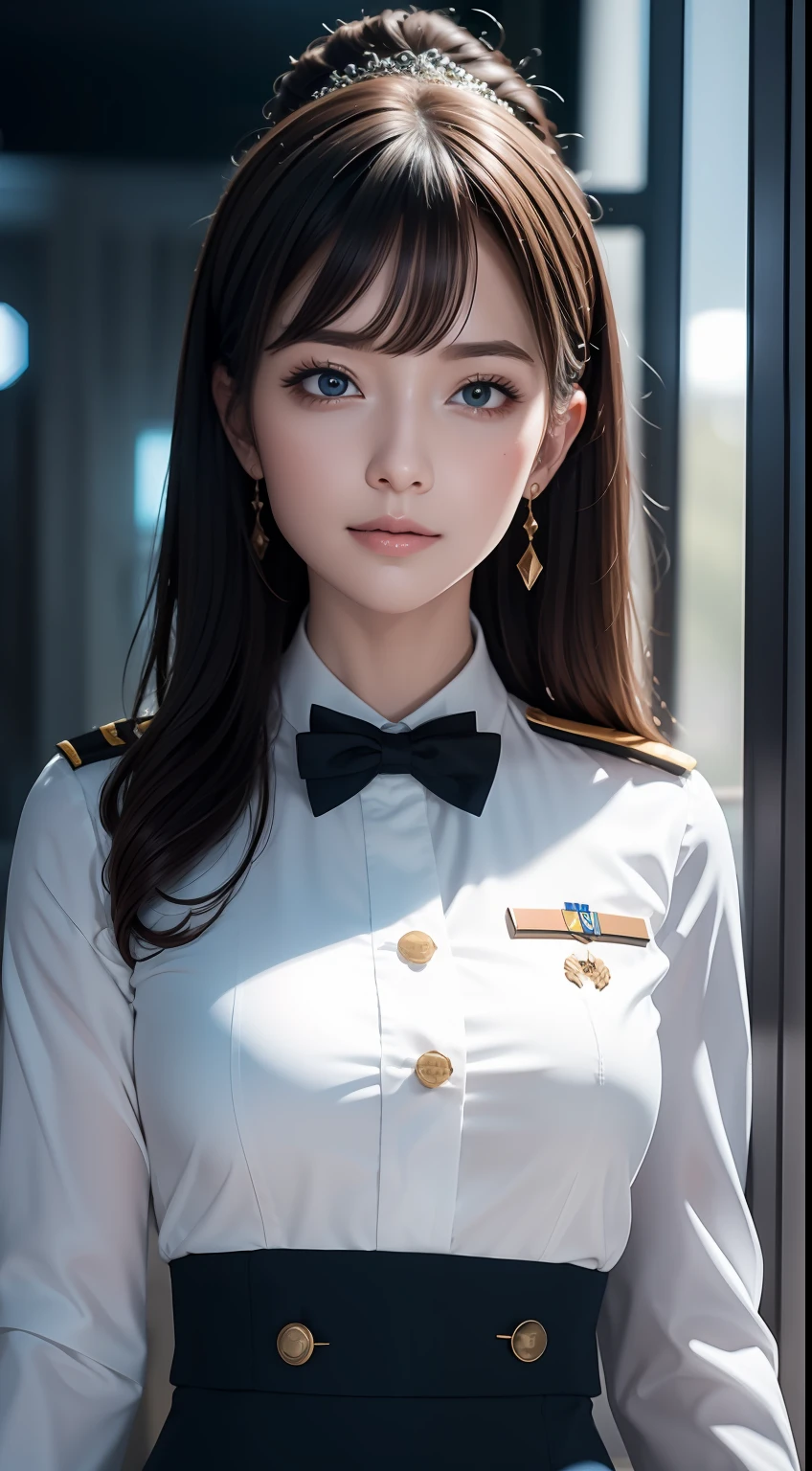 (RAW photos,HighestQuali),(dynamicposes),Full body like,The uniform of a flight attendant,(realisticlying,realisticlying:1.3),HighestQuali,tmasterpiece,Very fine and beautiful,highly detailed,CG,unified,2k wallpaper,Wonderful,beautifuldetails,tmasterpiece,HighestQuali,Extremely detailed Cg Unity 8K wallpaper,,