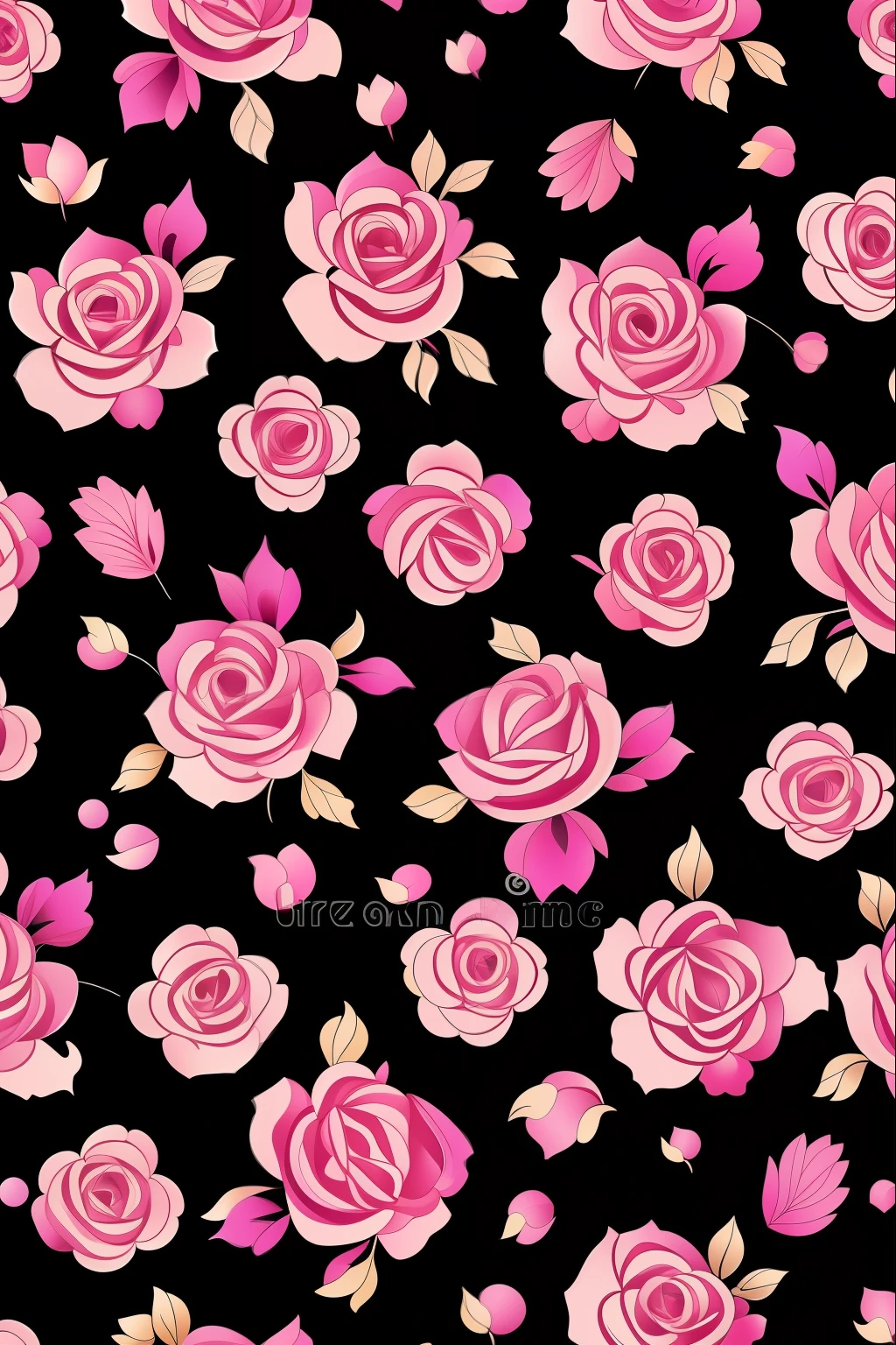 jewelry pattern, rosa, fundo black