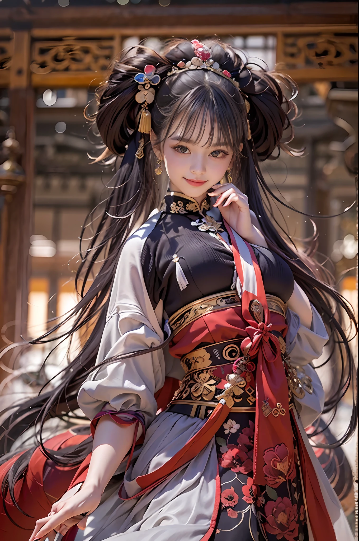 UHD, Masterpiece, High Quality, High Detail, Top Quality, Hi-Res, HD, 16k, 8k, 4K, Award-Winning BREAk, Surrealism, Realism, Depth of Field, Cinematic Lighting, Backlight, Symmetry, Bokeh, f/1.8, Eye Level Shot, 35mm, Hasselblad, Very Delicate and Beautiful, Very Detailed, Amazing, Fine Detail, Masterpiece, Best Quality, Official Art, Absurd, Incredibly ridiculous, Huge file size, Ultra detailed, High Definition, Very detailed, Beautiful detailed girl, (Cowboy Shot: 1.25), Break, Hair behind the ears, Happy tears, Flowing tears, (Serious smile: 1.35), Very detailed eyes and face, Beautiful detailed eyes, Face light, 18 years old, (Red luxury cheongsam: 1.3), (Fantasy themed clothes: 1.3), Detailed clothes, (black long straight hairstyle: 1.2), detailed hair, (slender: 1.15), (huge breasts: 1.25), perfect anatomy, perfect proportions, (Ancient Chinese room background: 1.25), detailed background, (looking at the viewer, facing the viewer: 1.15), (seductive model pose, spreading the legs, leaning forward, hands between the legs, from below, low angle: 1.25), ancient Chinese chamber light, holding a sword, holding a Japan sword, samurai, samurai,