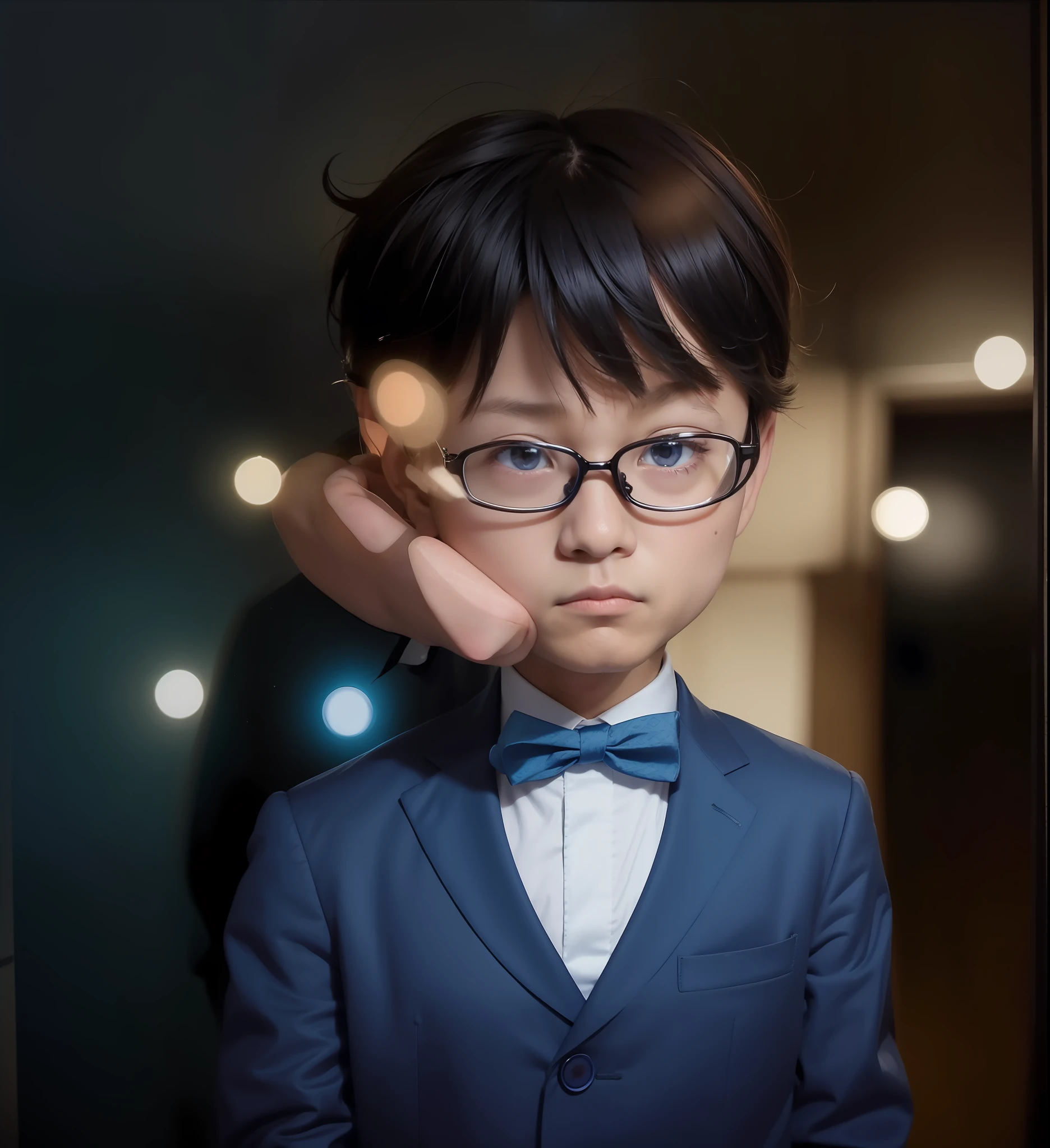 Kid, Detective Conan, Conan Edogawa, Glasses, Blue Tuxedo, Japan, Boy