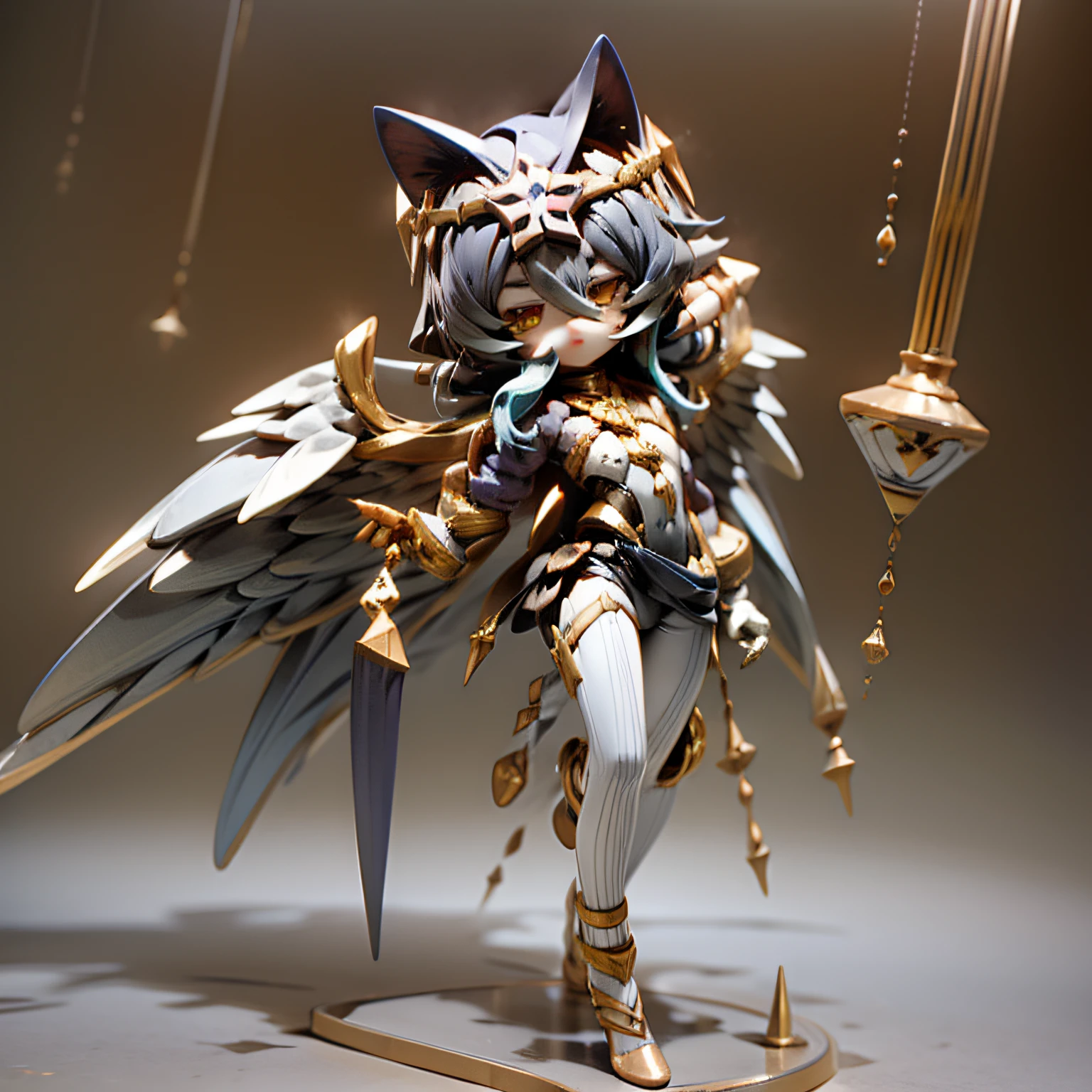 blink, chibi, Complete broker, Mega Mini, The body is steel.............................................., Metal., The legs are steel.............................................., Metal., My favorite cat ears, The wings are steel.............................................., Metal., The gun is metal steel...............................................