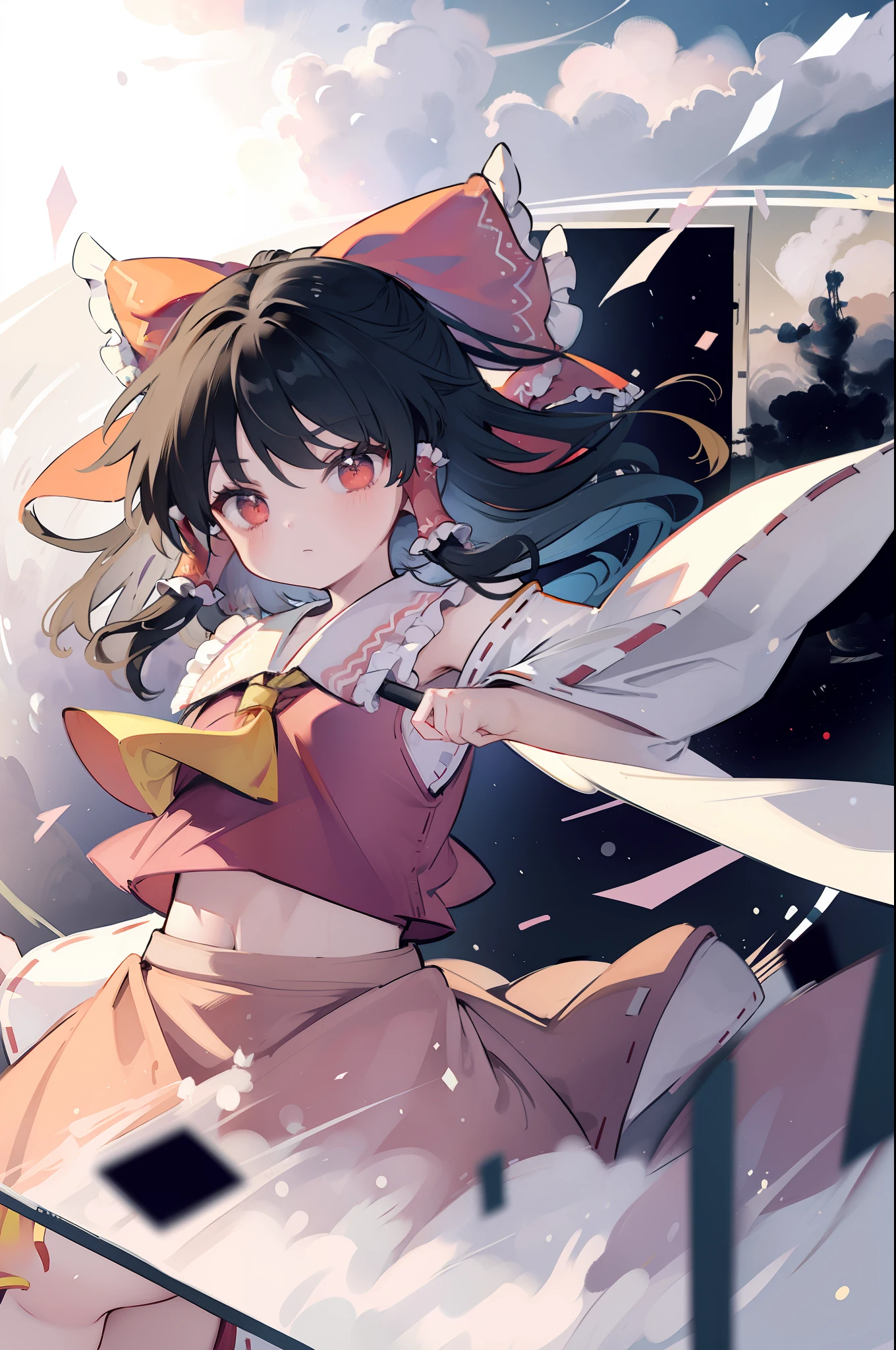 (Reimu:1.3)、(Masterpiece Highest Quality:1.2)