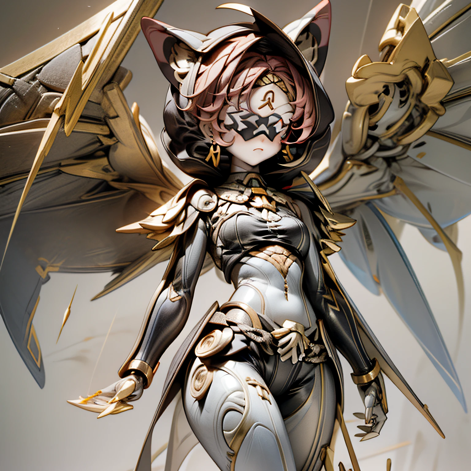 blink, chibi, Complete broker, Mega Mini, The body is steel..............................................., Metal., The legs are steel..............................................., Metal., My favorite cat ears, The wings are steel..............................................., Large metal sword., The gun is metal steel................................................