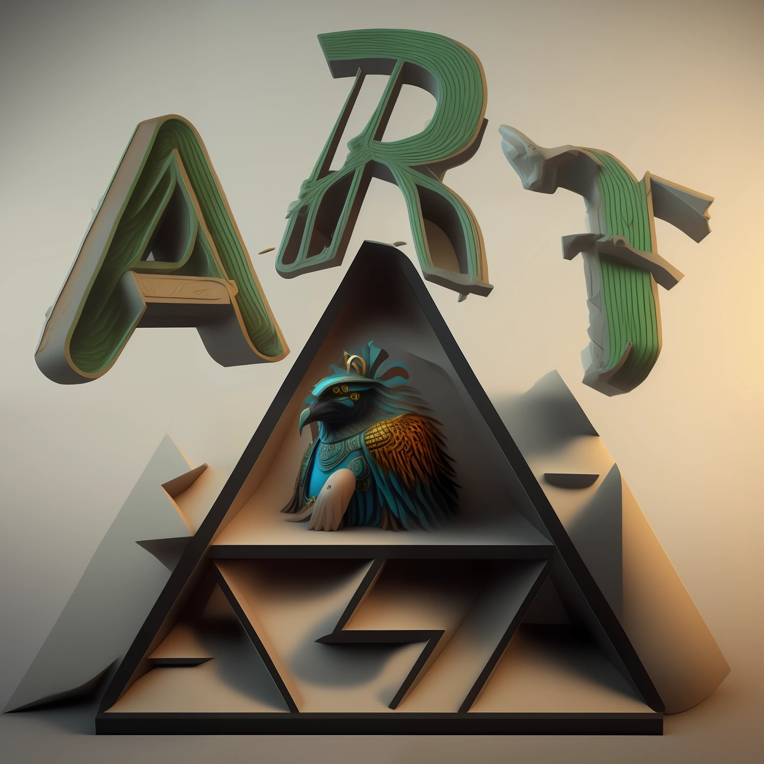 Olho de horus em 3D em um estilo de Graffiti