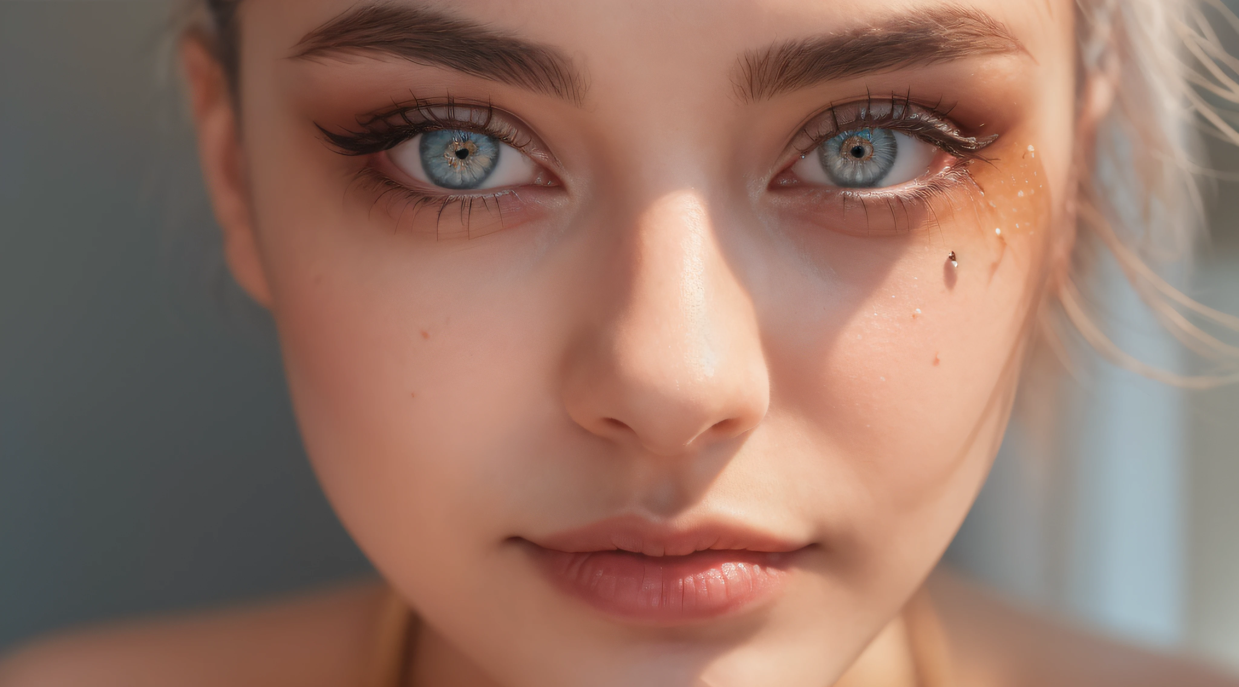 RAW photo, a 22-year-old-girl, (raecmbr-2650:0.9), (r4ec4mbr4:0.95), (1girl), (realistic), (photo-realistic:1.5), lipstick, (short hair), multicolor hair, necklace, (RAW photo, 8k uhd, film grain), Sharp Eyeliner, Blush Eyeshadow With Thick Eyelashes, extremely delicate and beautiful, 8k, soft lighting, high quality, highres, sharp focus, extremely detailed, during the day, (sunlight on face), beautiful detailed eyes, extremely detailed eyes and face, masterpiece, cinematic lighting, (high detailed skin:1.2), 8k uhd, dslr, soft lighting, high quality, film grain, Fujifilm XT3