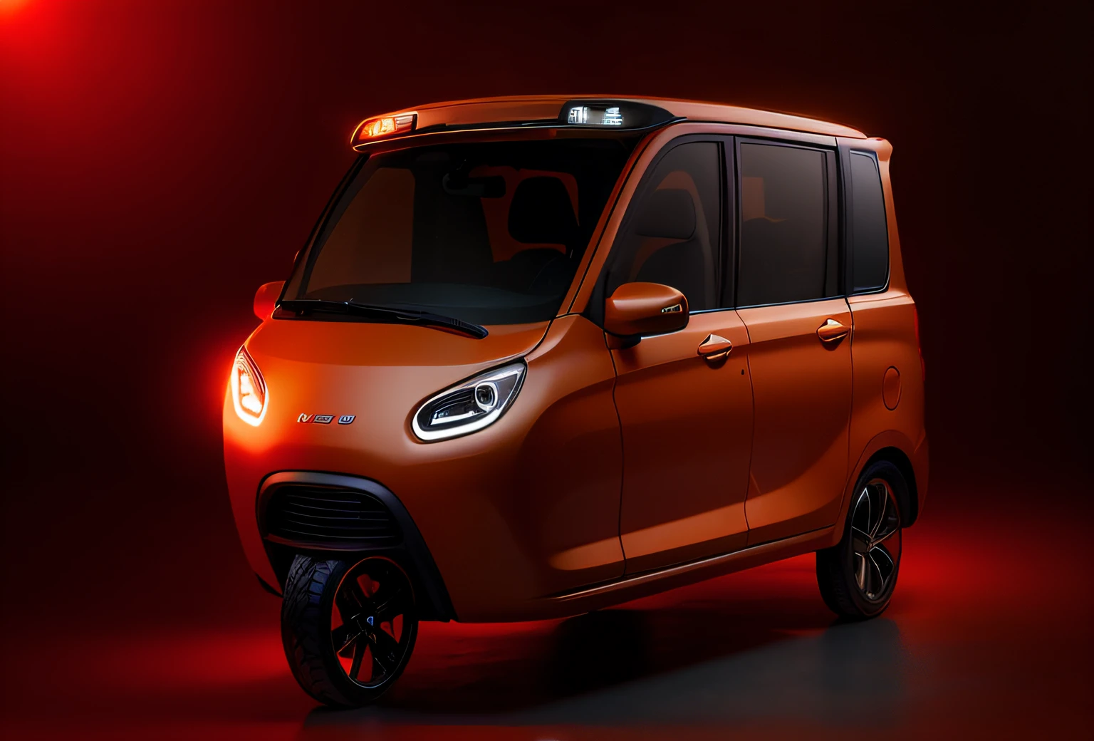 Small car photos,Natural light,8K UHD,high high quality,Film texture,FUJI XT3,电影灯光,Red and black tone impressions,