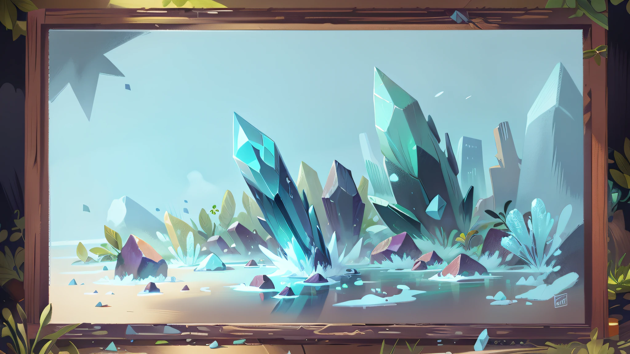Crystal border、Draw a lot
