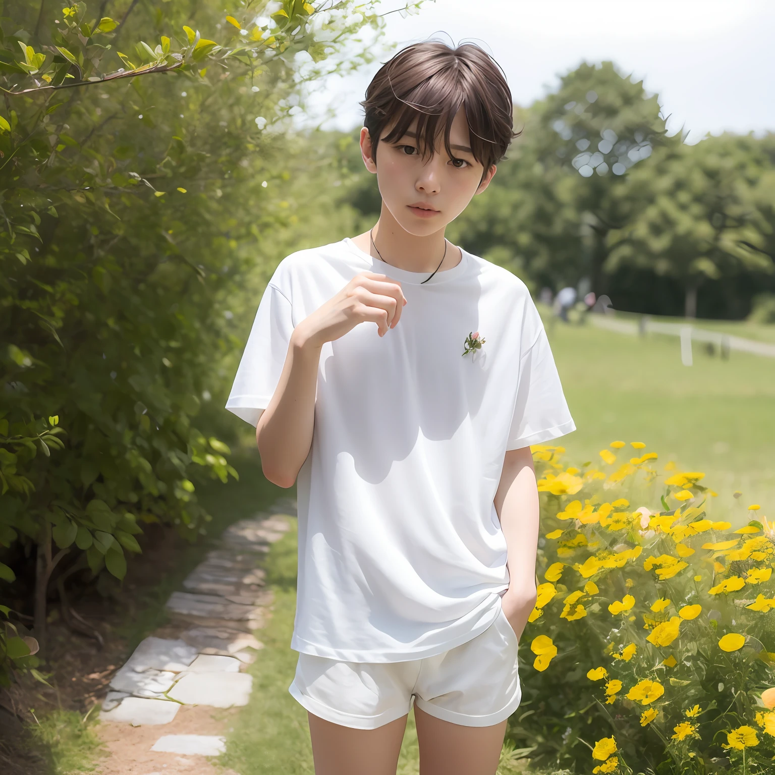 JK pure white tender white silk bare shy school flower