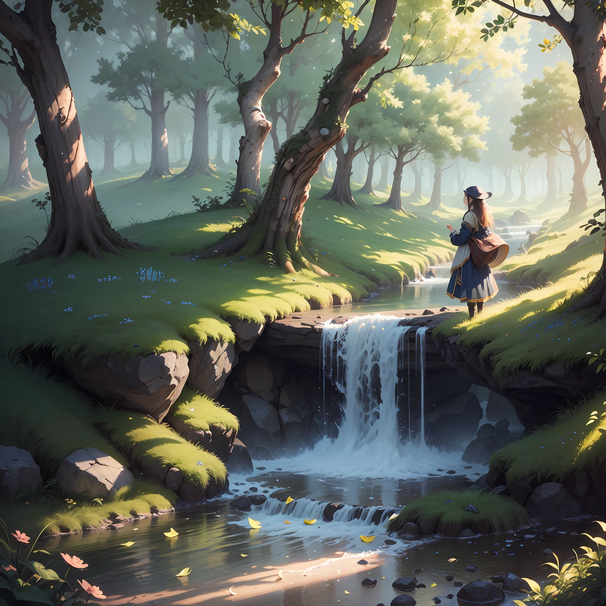 Masterpiece, best quality, (very detailed CG unity 8k wallpaper) (best quality), (best illustration), (best shadows) Nature', blue sea,delicate leaves petals of various colors falling in the air light Tracking, super detailed --auto --s2