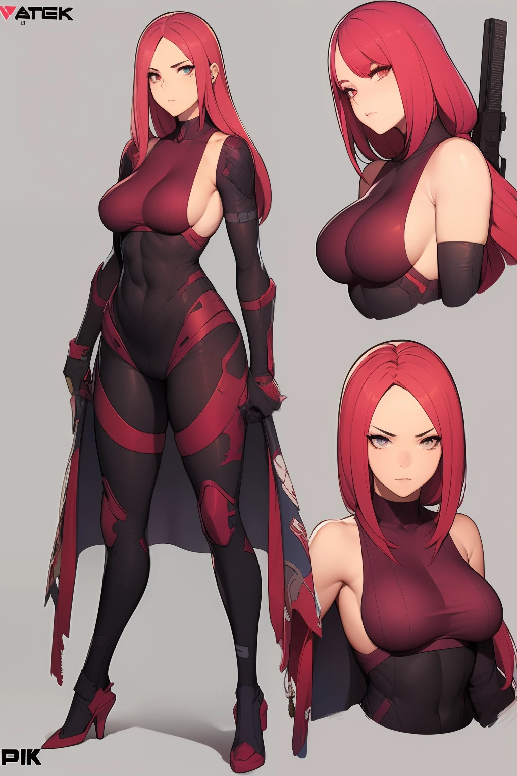Angry face, BDSM,Slaves,rubbery,Red corset,Red Bundle,collars,NSFW,((Best quality, 8K, Masterpiece:1.3))), Clear focus: 1.2、Armed accessories,arma,battle garment,Gradient redhead,(layer cut, Big:1.2),Beautiful woman with perfect figure: 1.4、Slender abs:1.2、Wet body:1.5、Highly detailed face and skin texture、Detailed eyes、Double eyelids,Long hair,Zhuzeshegi,character design。