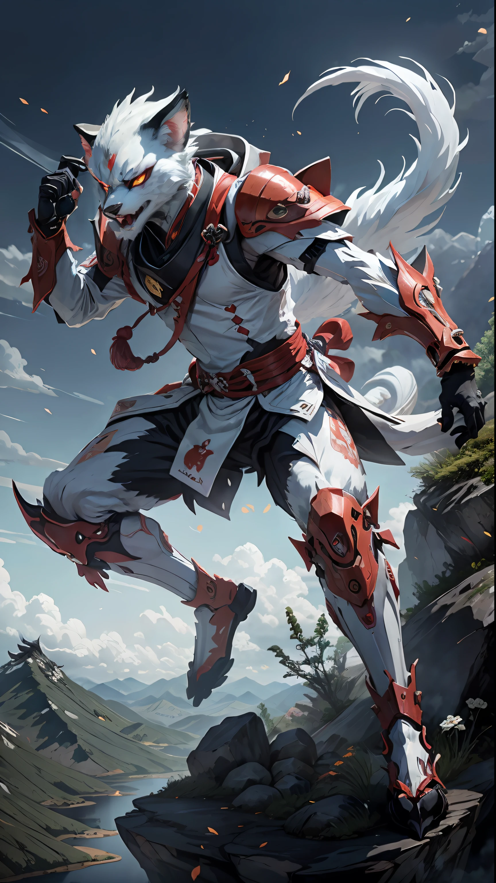 Yin Mountain,Yamanaka white-headed beast tengu,The shape resembles a wild cat,The cry is like"Durinades",It can ward off evil spirits。