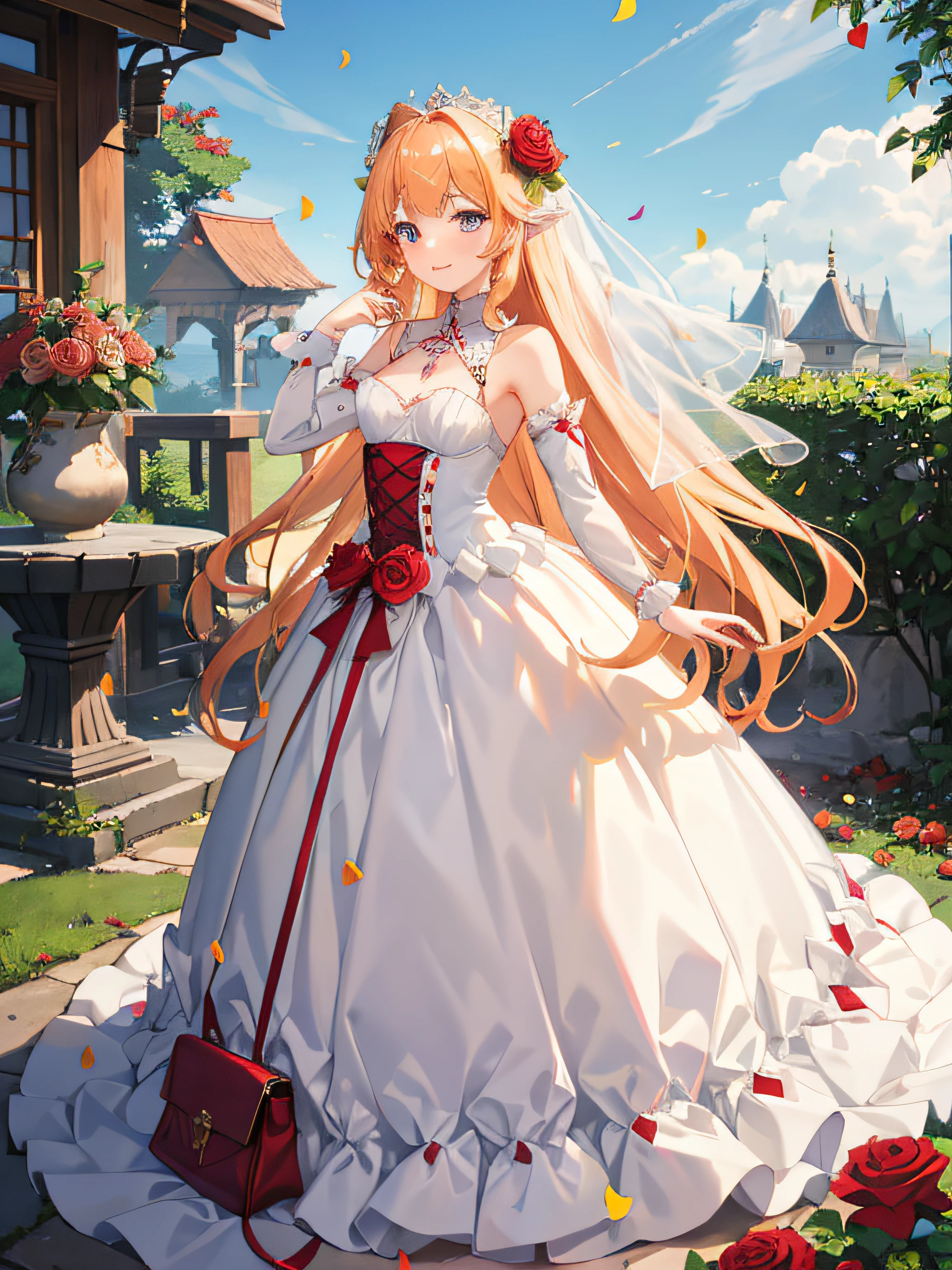 ((masterpiece)), (top-quality), (detaileds),4K resolution. 1 Girl Sharp Focus、a blond,Princess Cut,odd eye,Older sister,diet,long,Red Rosa,tiarra,Black Dress,curlyhair,small tit,small tits,Cool,Rose Dress,embroideries,oriental,A sexy,Sareme,garden,Sunnyday,blue-sky,Confetti、small nose,narrow nose and small nose,,,,,,,,,,,,,,,,,,,,,,,,,,,,,,,,,,High small nose,small nostrils,see -through,Full body like,oblique,1girl in,Golden hair color,Light hair color,Beige hair color,Rosa,Red Rose,Rosa,Red Rose,Rose Dress,weddingdress,Arm Cover,Adults,adult lady,veils,Kamimei,Red Rose,Rosa,Rosa,Rosa,Rosa,Rosa,Red Rose,Big sister,adult lady,adult lady,adult lady,,adult lady,adult lady,Adult Women Mermaid Dresses,Mermaid Dresses,corsets,corsets,corsets,corsets,A smile,Straight bangs,to stand、arms in arms