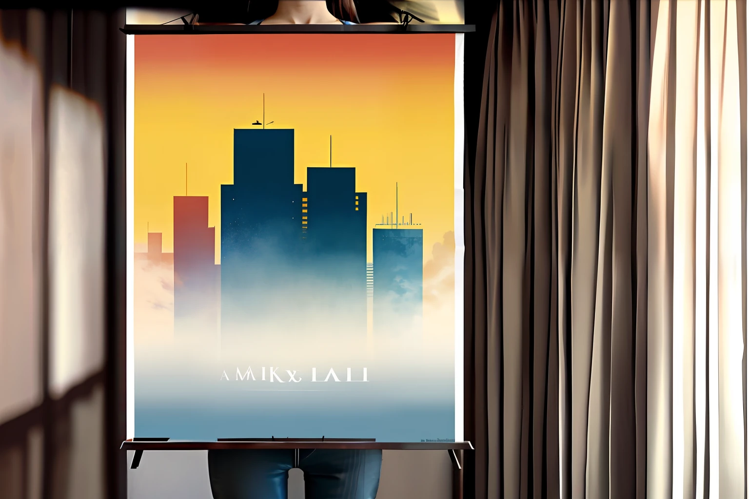 Commercial posters,Simple and fresh,Blurry and hazy,Gradient color