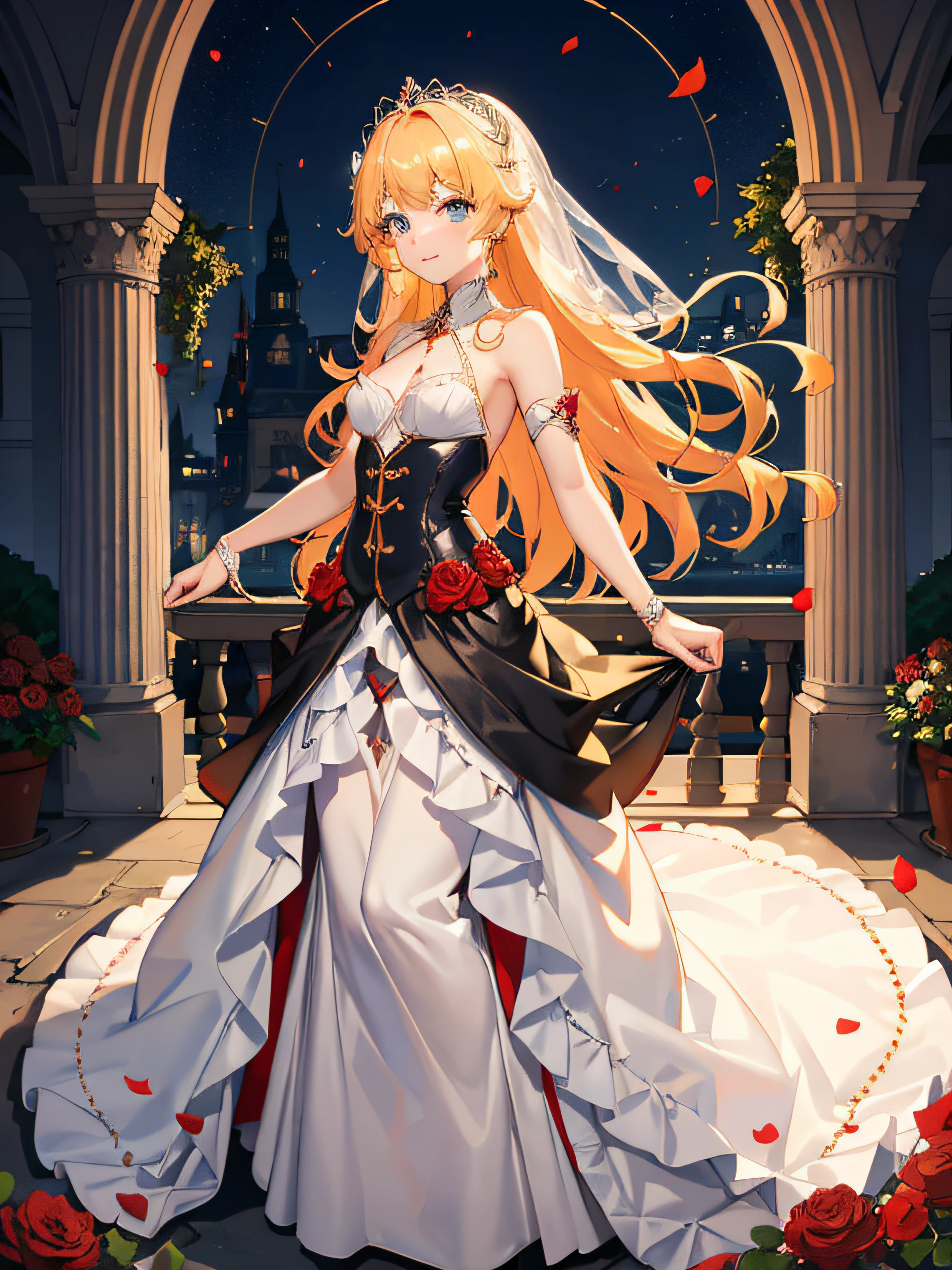 ((masterpiece)), (top-quality), (detaileds),4K resolution. 1 Girl Sharp Focus、a blond,Princess Cut,odd eye,Older sister,diet,long,Red Rosa,tiarra,Black Dress,curlyhair,small tit,small tits,Cool,Rose Dress,embroideries,oriental,A sexy,Sareme,garden,Sunnyday,blue-sky,Confetti、small nose,narrow nose and small nose,,,,,,,,,,,,,,,,,,,,,,,,,,,,,,,,,,,High small nose,small nostrils,see -through,Full body like,oblique,1girl in,Golden hair color,Light hair color,Beige hair color,Rosa,Red Rose,Rosa,Red Rose,Rose Dress,weddingdress,Arm Cover,Adults,adult lady,veils,Kamimei,Red Rose,Rosa,Rosa,Rosa,Rosa,Rosa,Red Rose,Big sister,adult lady,adult lady,adult lady,,adult lady,adult lady,Adult Women Mermaid Dresses,Mermaid Dresses,corsets,corsets,corsets,corsets,A smile,Straight bangs,to stand、arms in arms