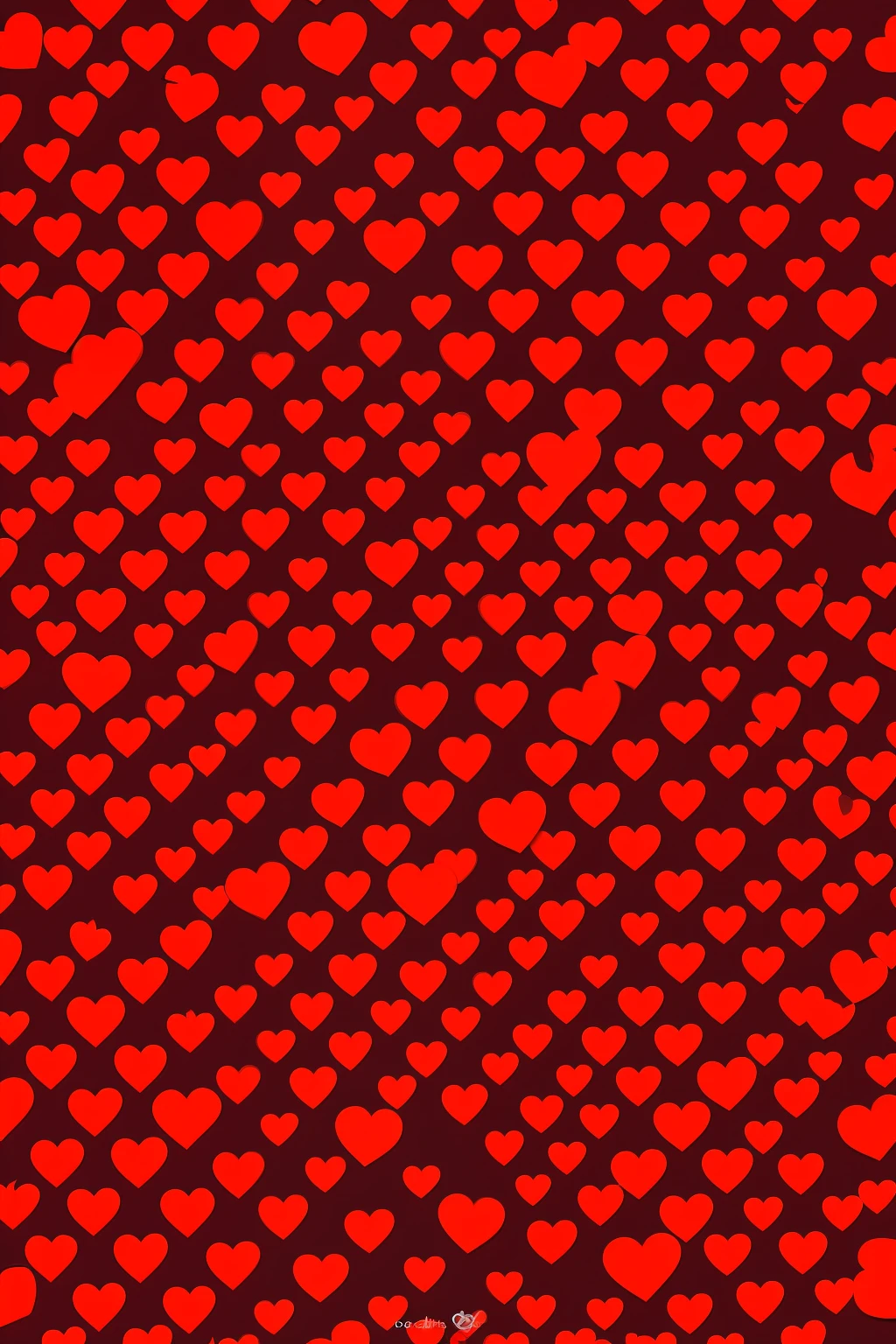 red heart pattern, fundo preto