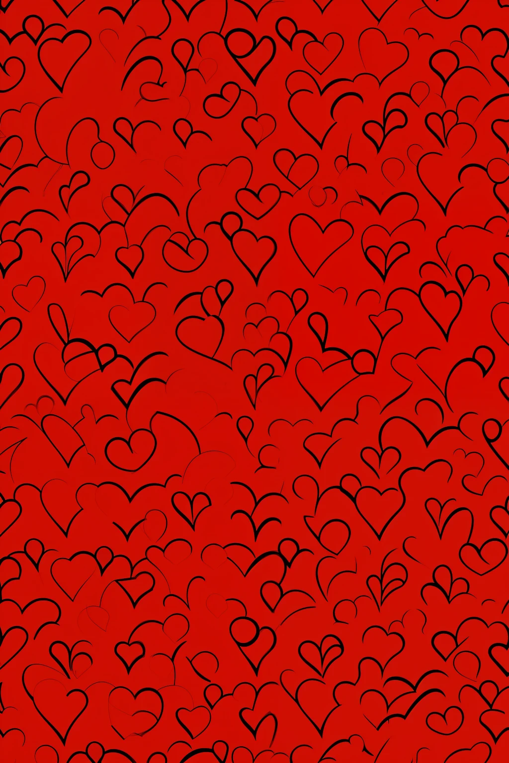 red heart pattern, fundo preto