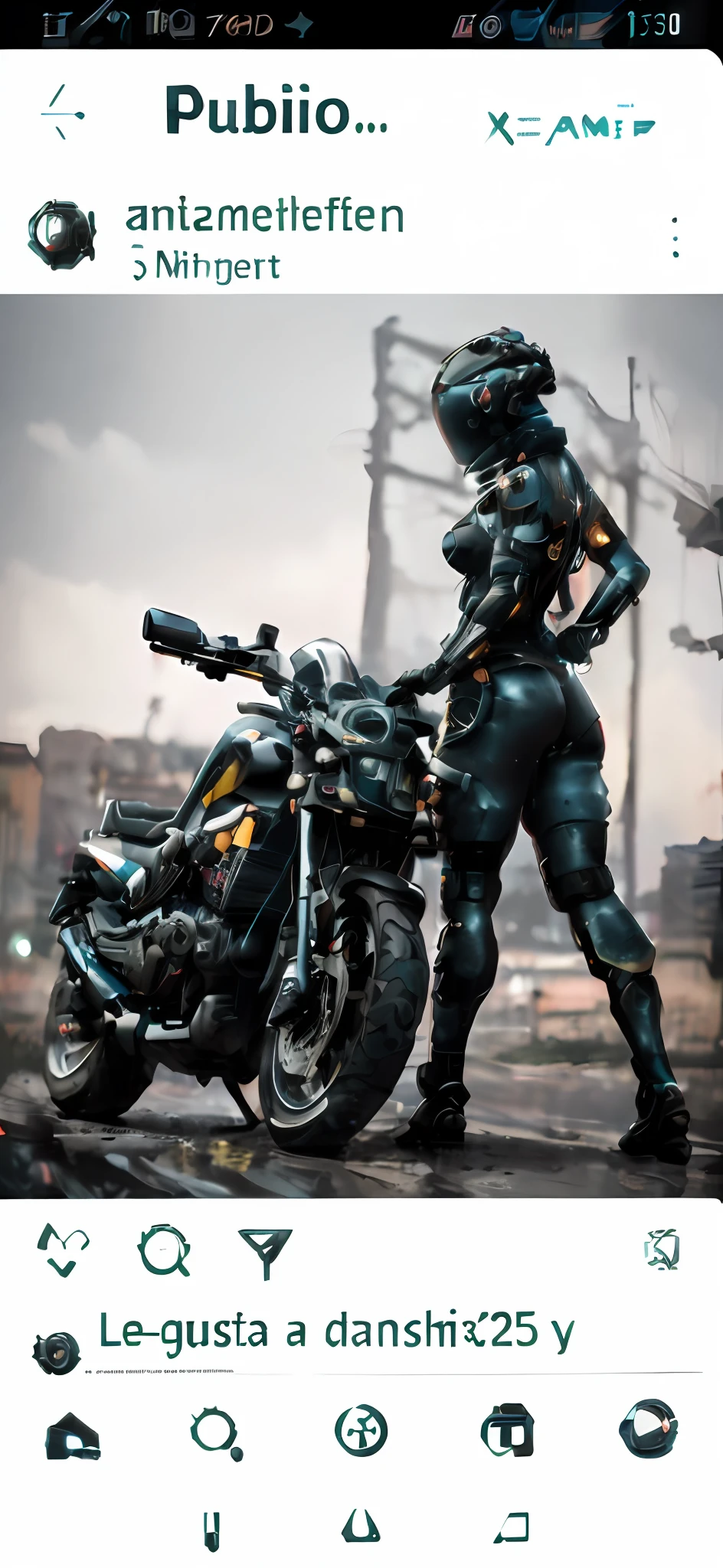 Hay una mujer de espaldas, con un traje negro brillante y mojado parada junto a una motocicleta, sentado en una moto cyberpunk, cyberpunk 35 y. o Chica modelo, Cyberpunk casco cyberpunk, Mujeres cyberpunk, Estilo cyberpunk hiperrealista, Estilo cyberpunk , Hiperrealista, Render de octanaje negro, ciberpunk femenino, Hourglass woman seen from behind, culo marcado y perfecto cyberpunk, Arte cyberpunk ultrarrealista 8K, Caballero Cyberpunk, 3 d octanaje render conceptart