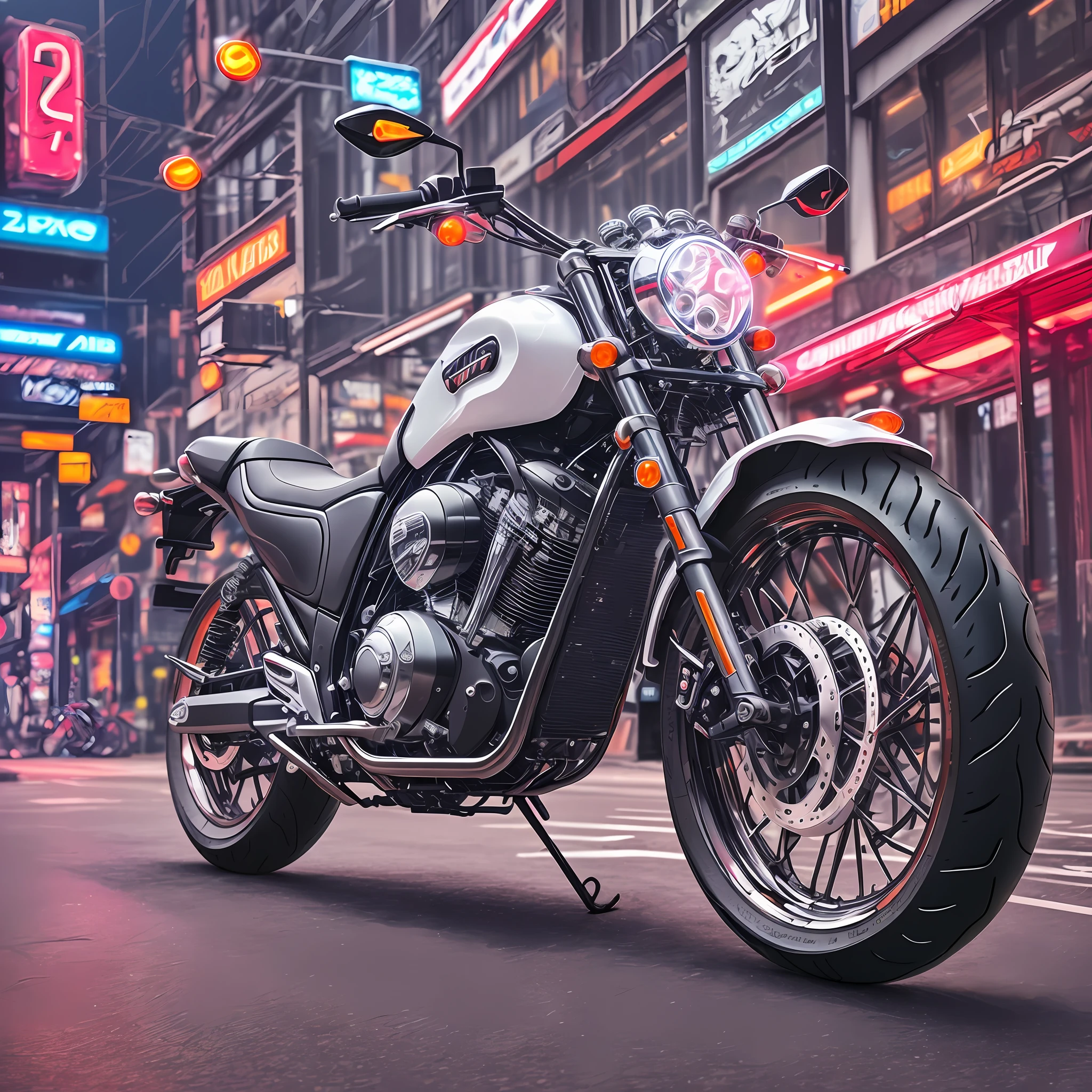 1 transparent motorcycle, Color transparent plastic, Cyberpunk, industrial design, Clean, luminous neon lights, White background, surrealism, hyper HD, High details, Best quality, 4K
