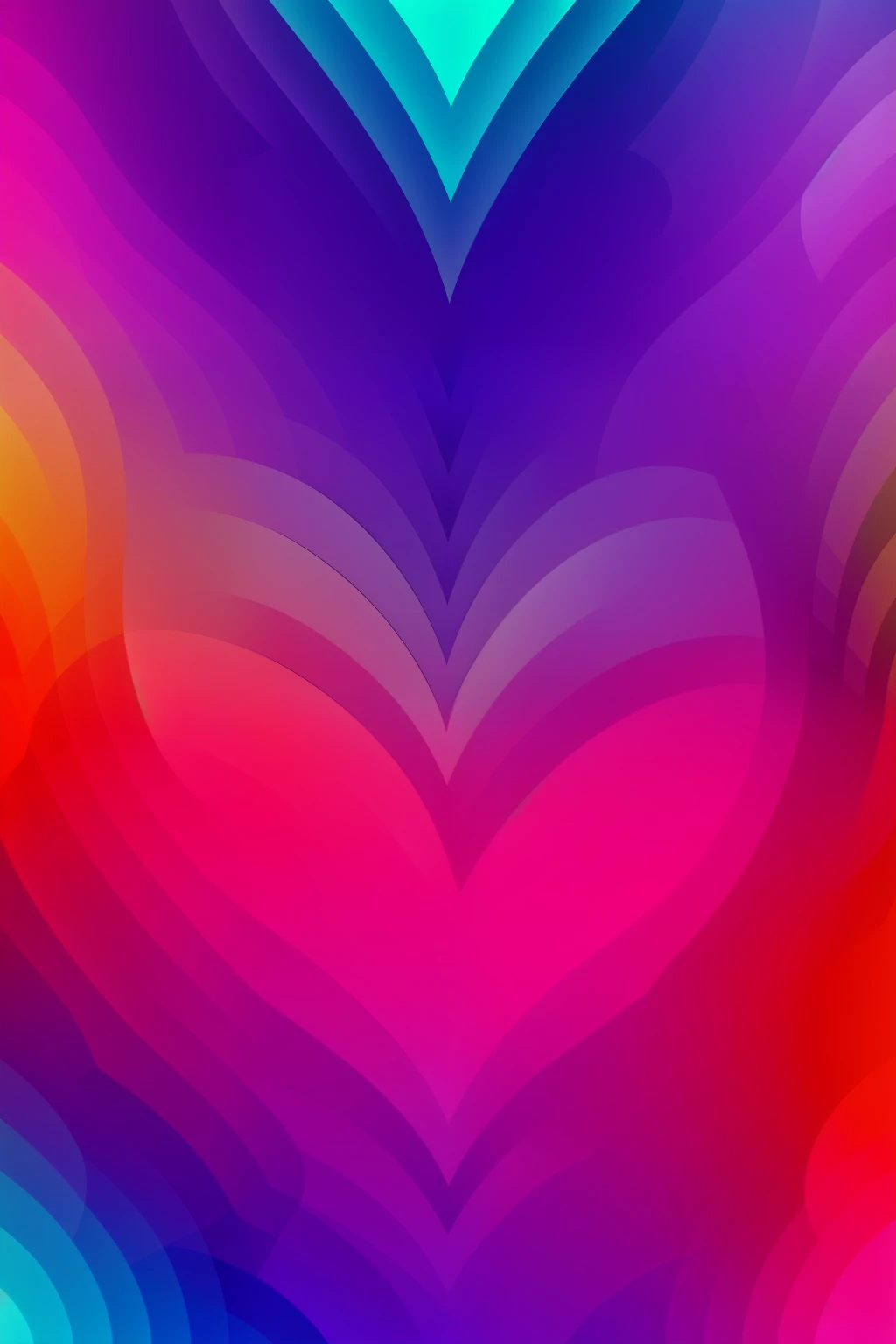 multicolored heart pattern, fundo roxo