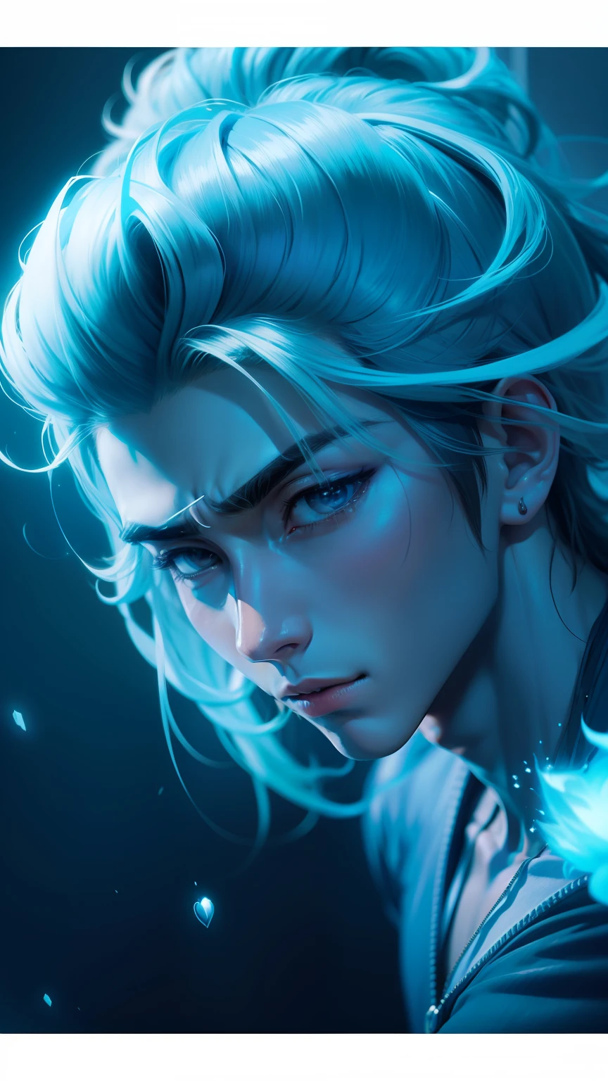 Turn into manga anime kawaii style handsome man K-pop looking male model with male features
