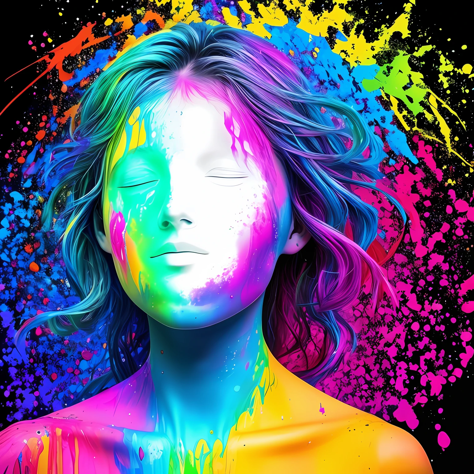 A white space,There are no facial features,color