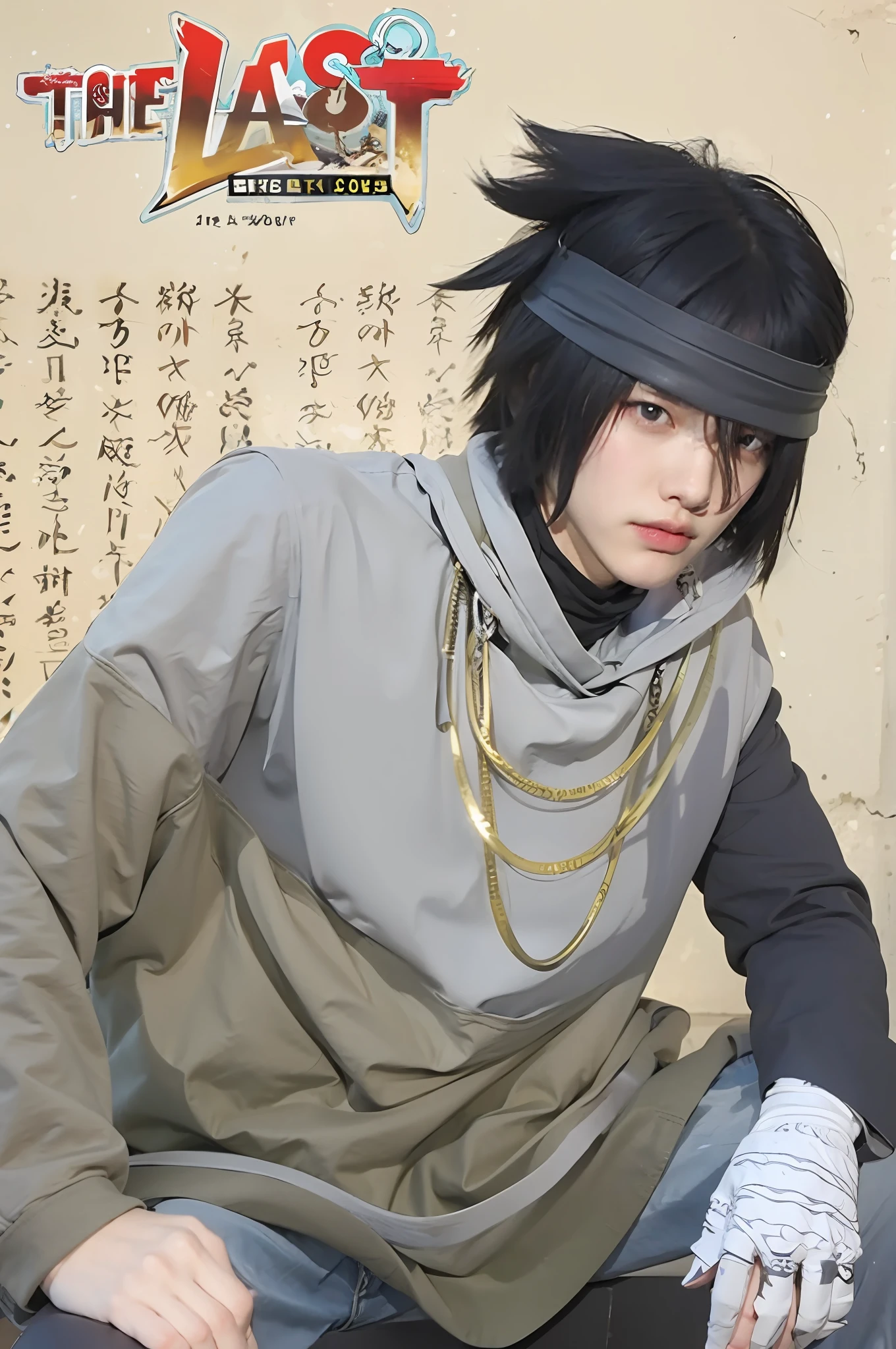 "An extraordinary masterpiece capturing the essence of a long-haired male in a stunningly detailed and realistic manhwa-inspired portrait, Sasuke uchiha, Rinnegan eyes, showcased in mesmerizing 8K resolution."