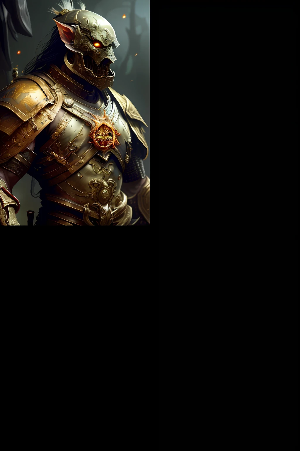 Flame Armor General Undead Soldier barren background