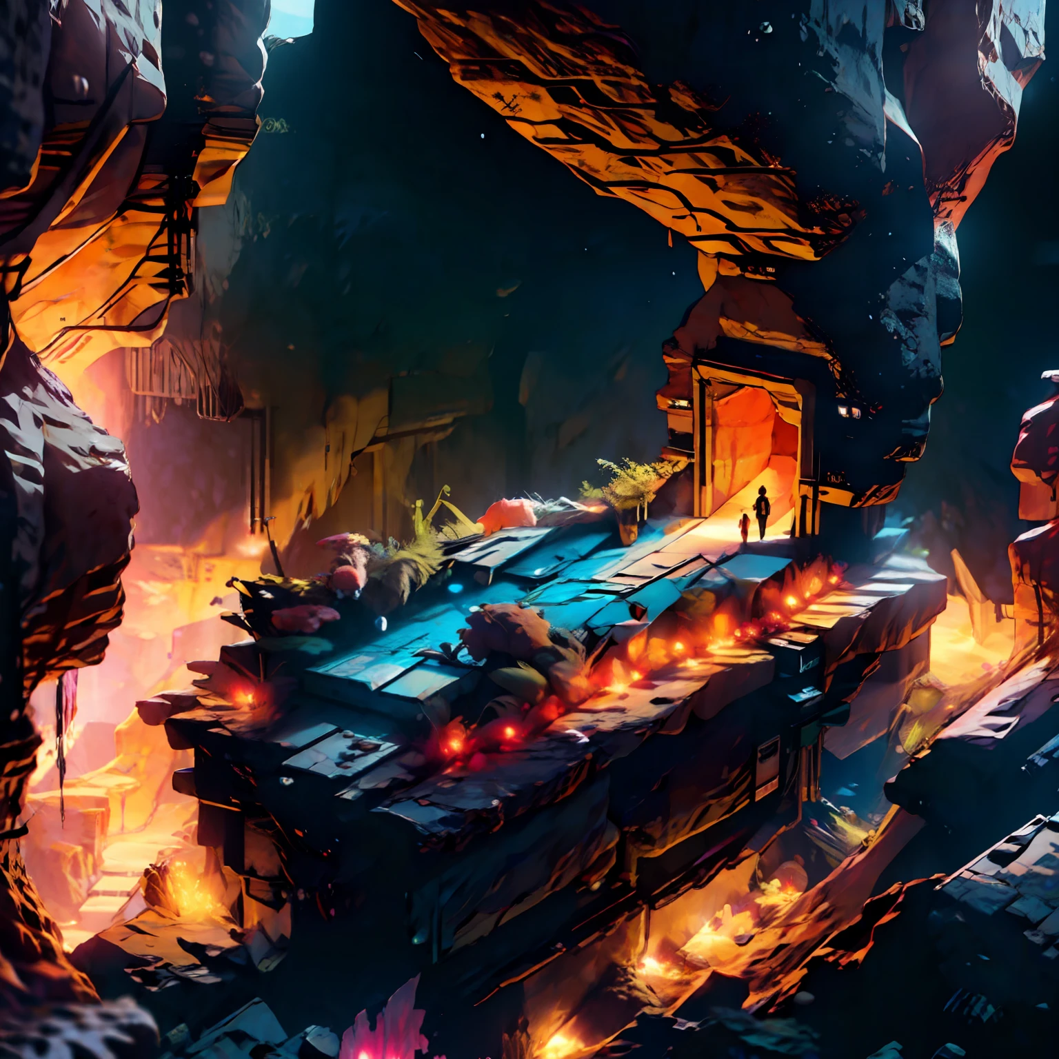 In a cave,There is a crystal coffin engraved with ancient characters