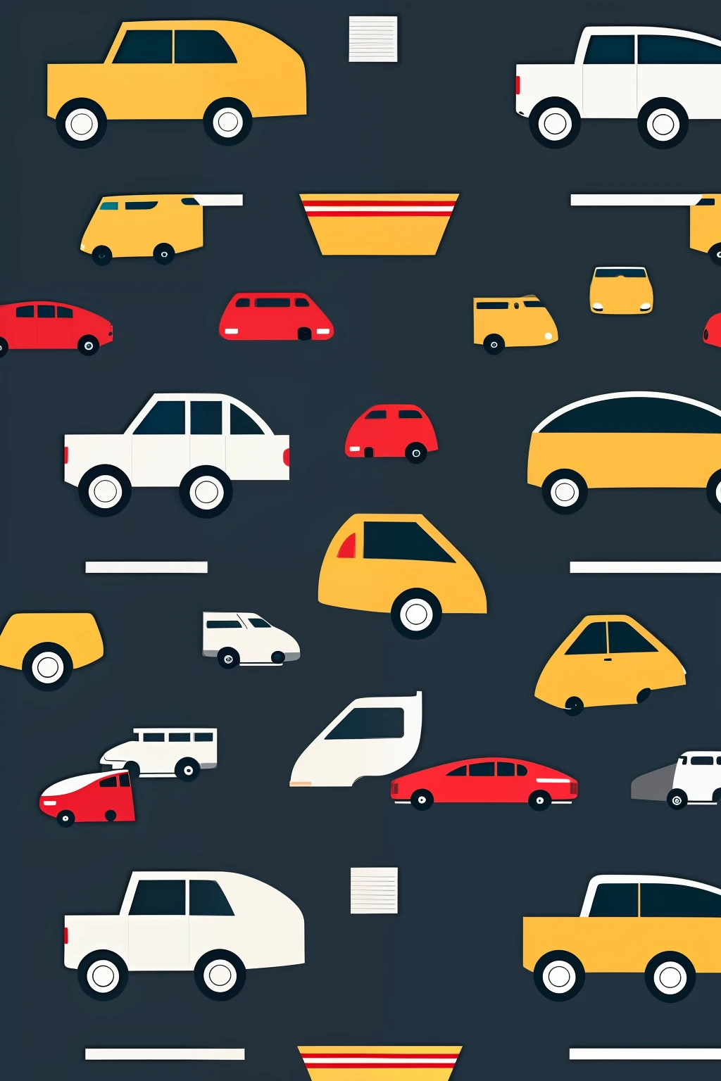 Small Car Design Pattern, fundo preto