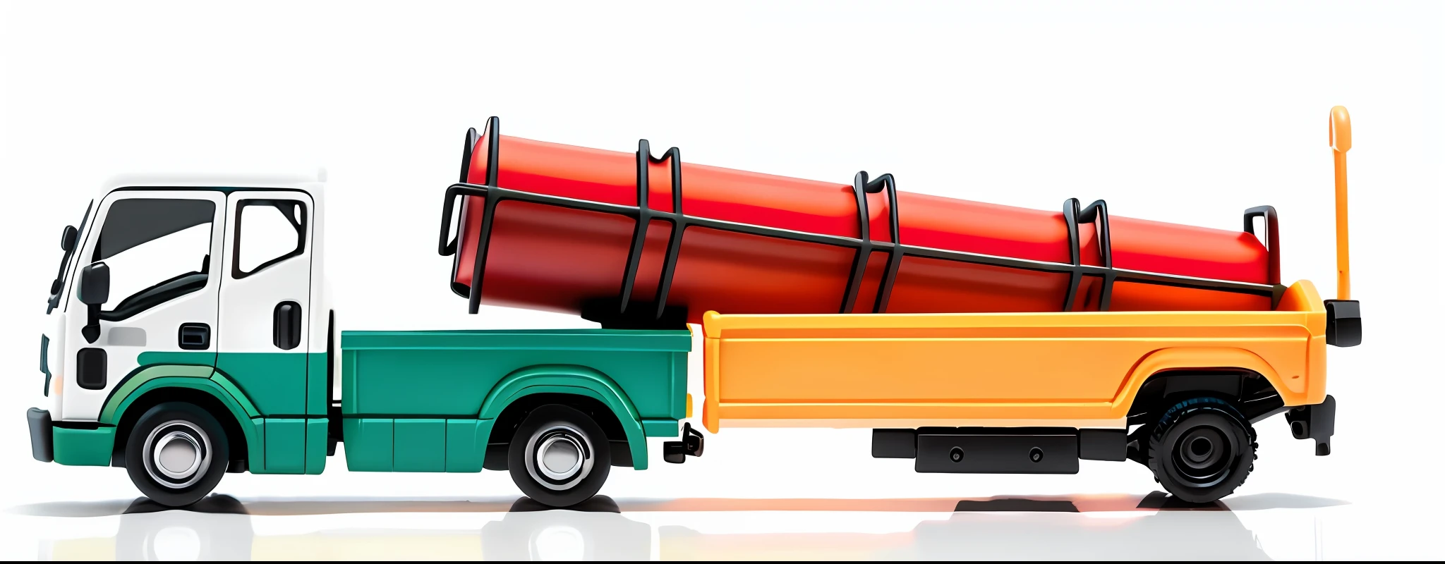 Toy trucks,Side photo,minimal style,Clear lines,Colored,tmasterpiece
