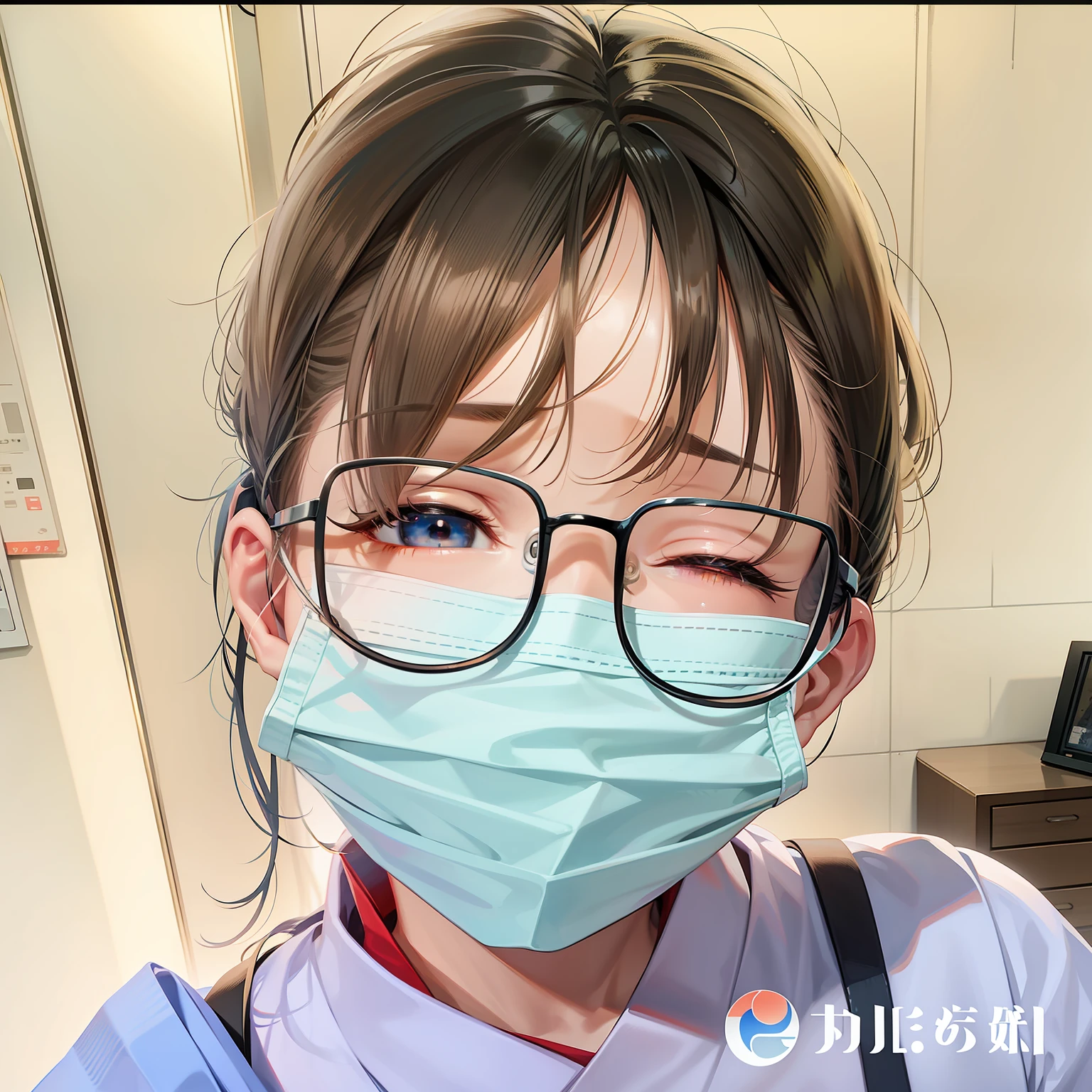 Japanese anime, Remove the mask, Open your left eye