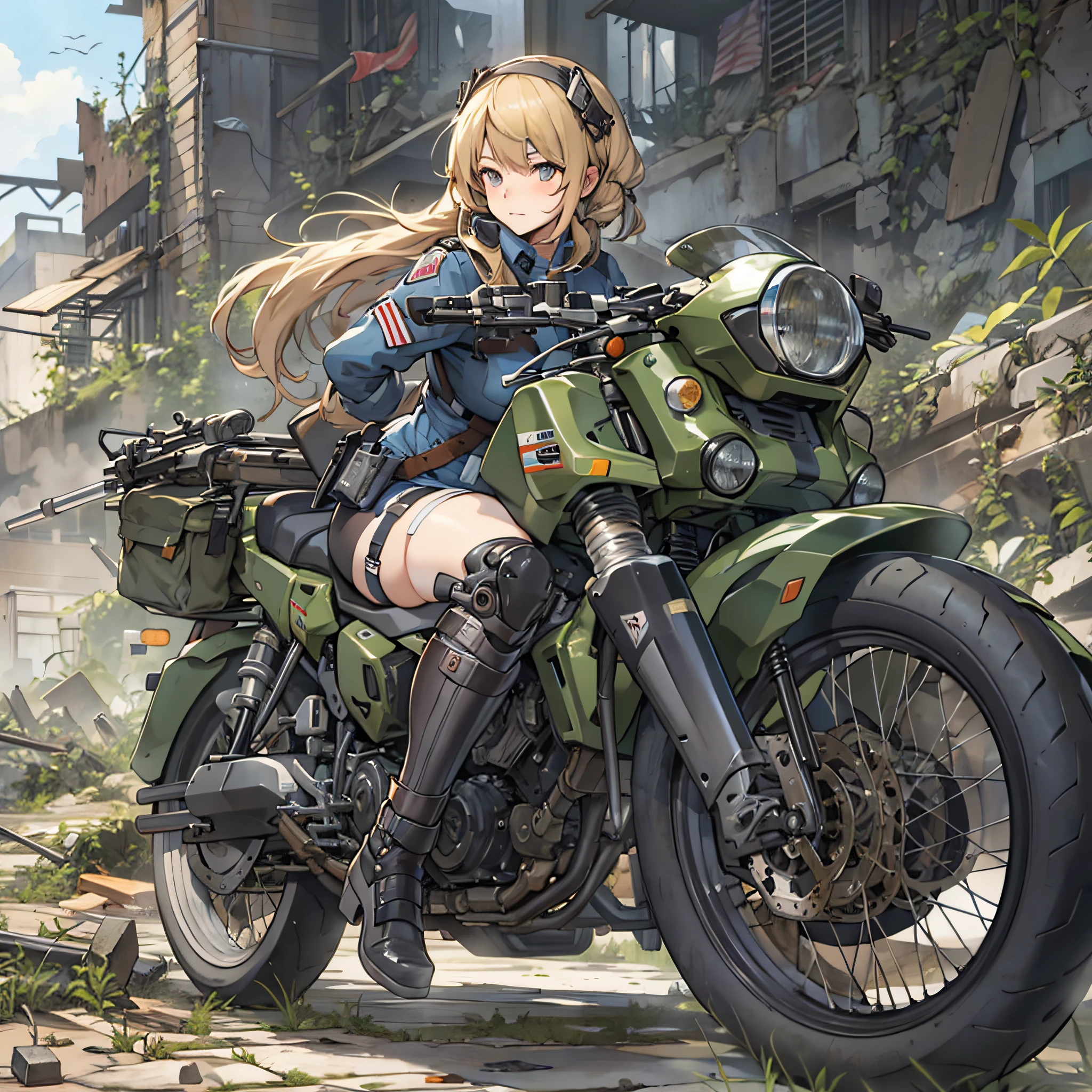 Anime riding a motorcycle in ruins3People Girls, girls frontline style, from girls frontline, Fine details. girls' frontline, girls' frontline, girls frontline cg, infantry girl, Women's Last Tour, soldier girl, M4 Sopmod II Girls Frontline, anime maid ss military, girls frontline universe, Mechanized soldier girl, Majora、lieutenant colonel、Girls Moon、Start of battle!